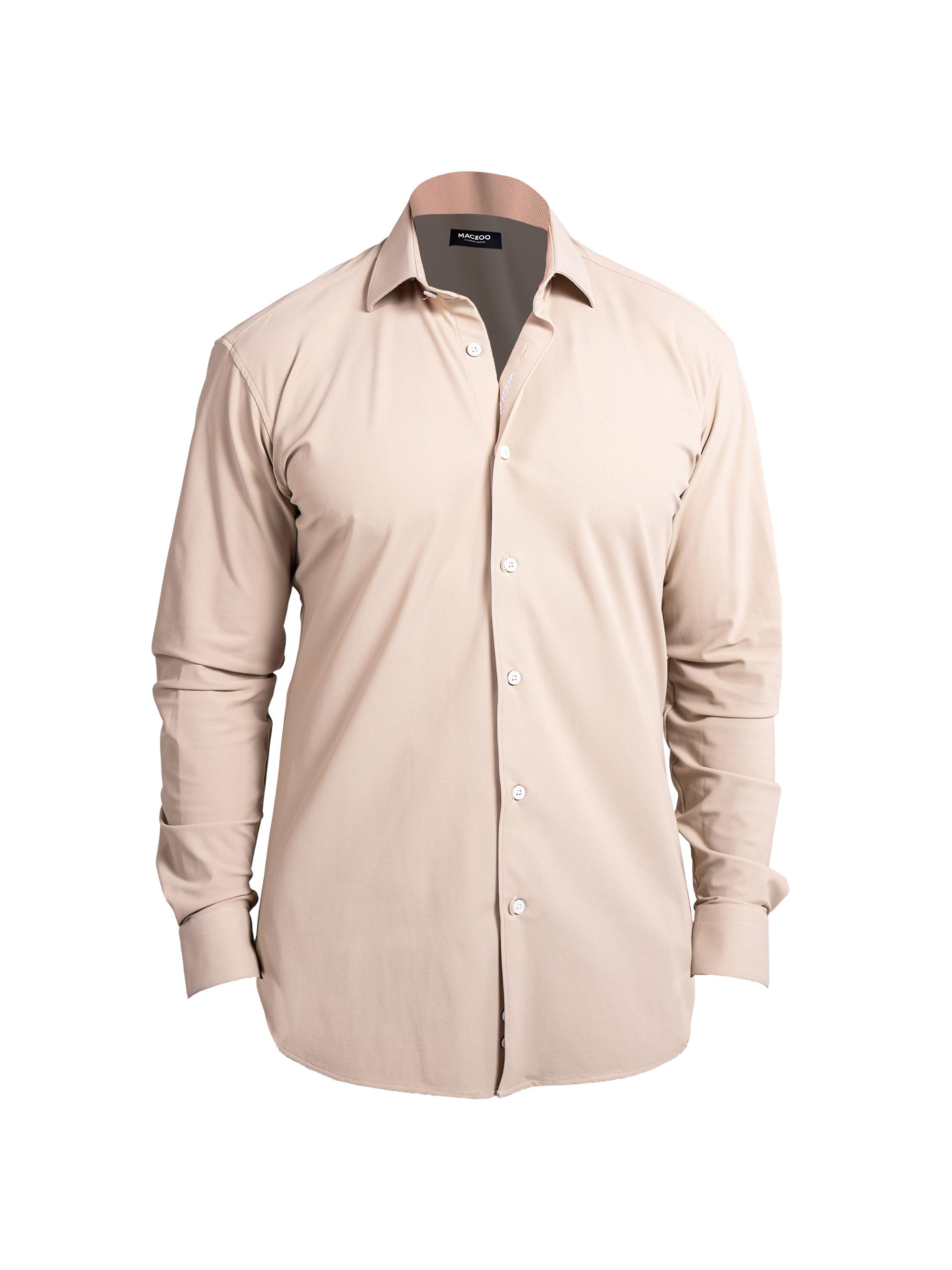 Maceoo Men's Fibonacci Stretch Euro Shirt - Brown
