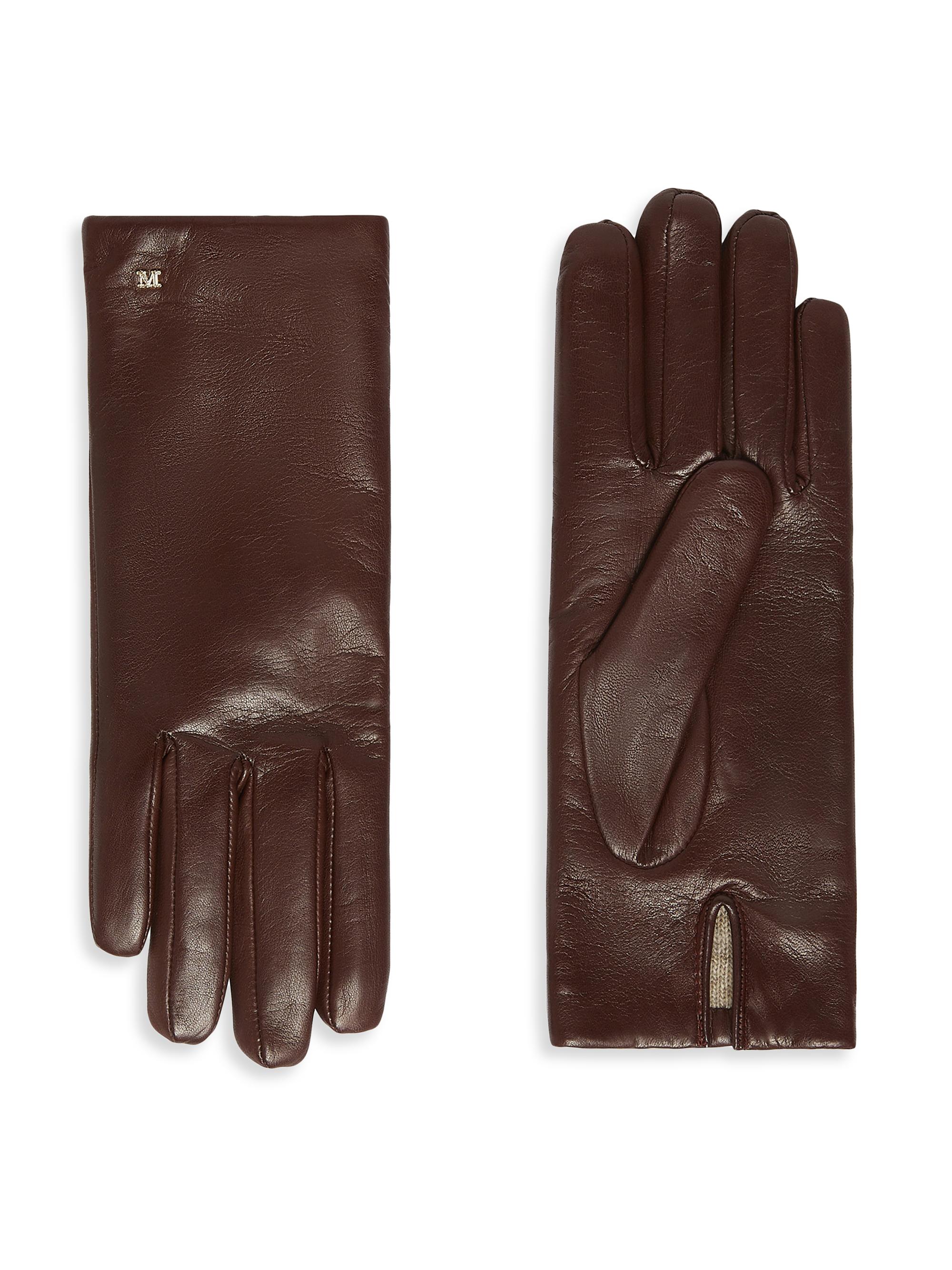 Burberry Rib-Cuff Leather Gloves | Saks Fifth Avenue