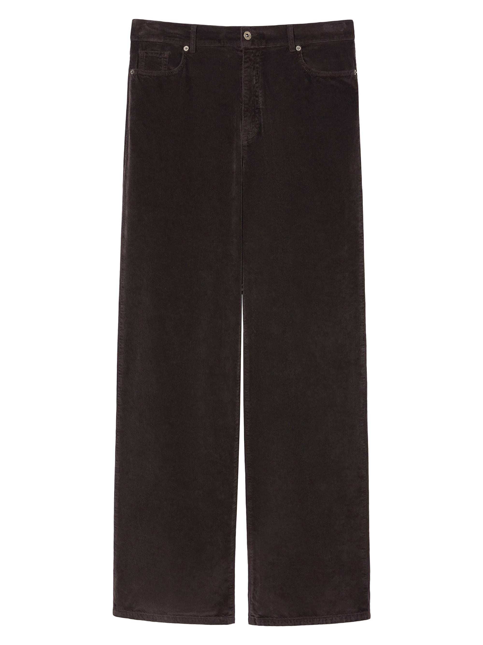 Marina Rinaldi Women's Stretch Velvet Wide Leg Trousers - Chocolate
