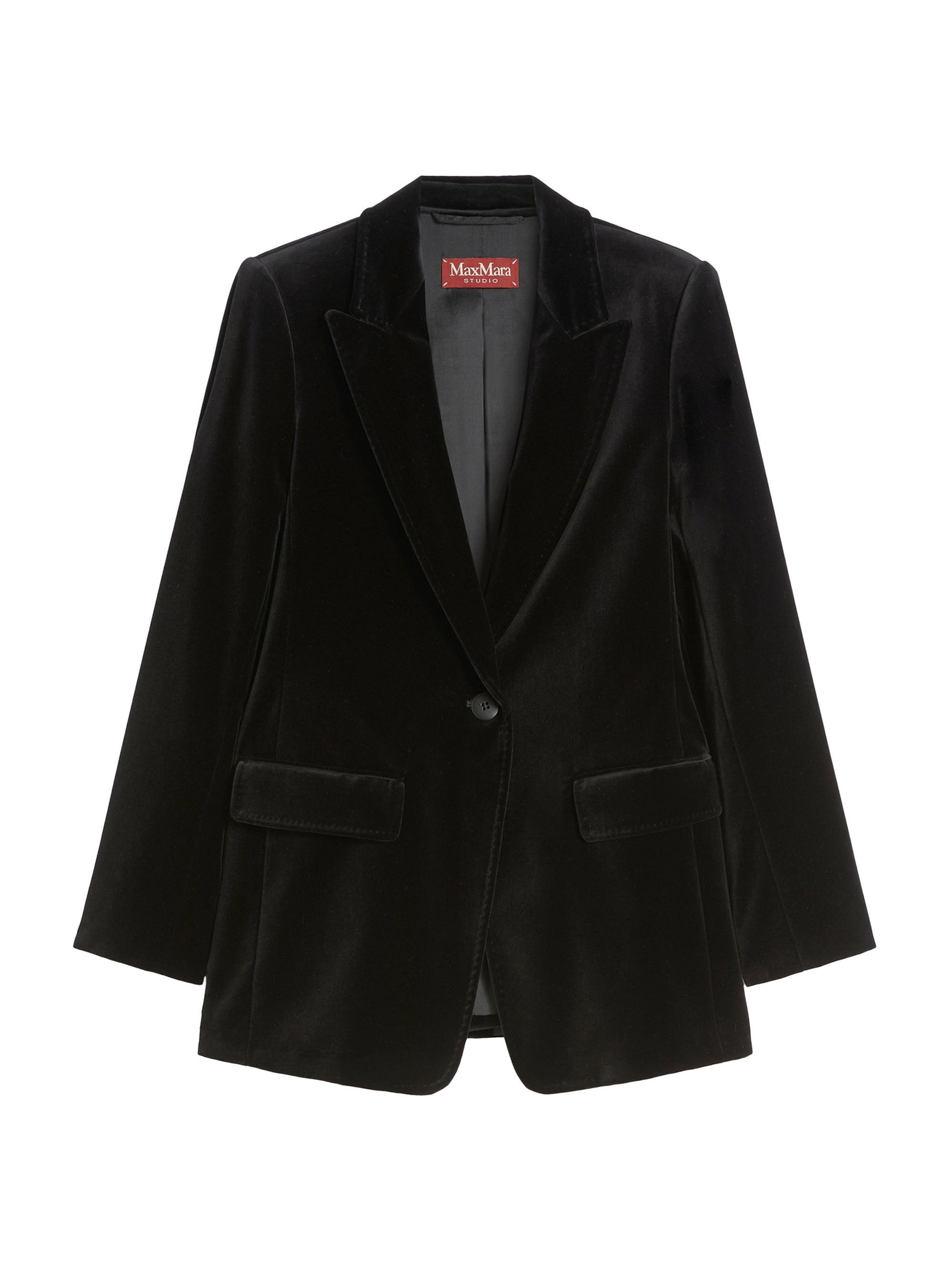 Max Mara Women's Smooth Velvet Blazer - Black