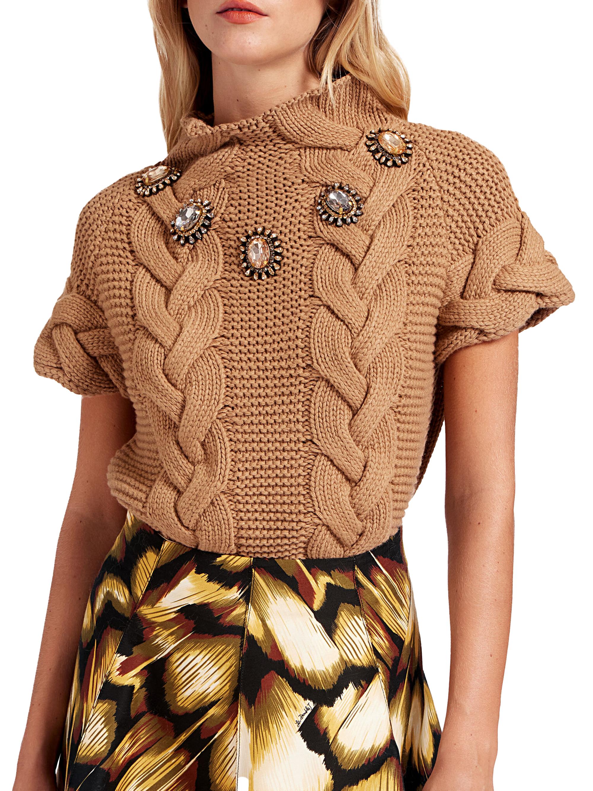La DoubleJ Women's Portrait Sweater - Solid Brown | Thumbnail 3