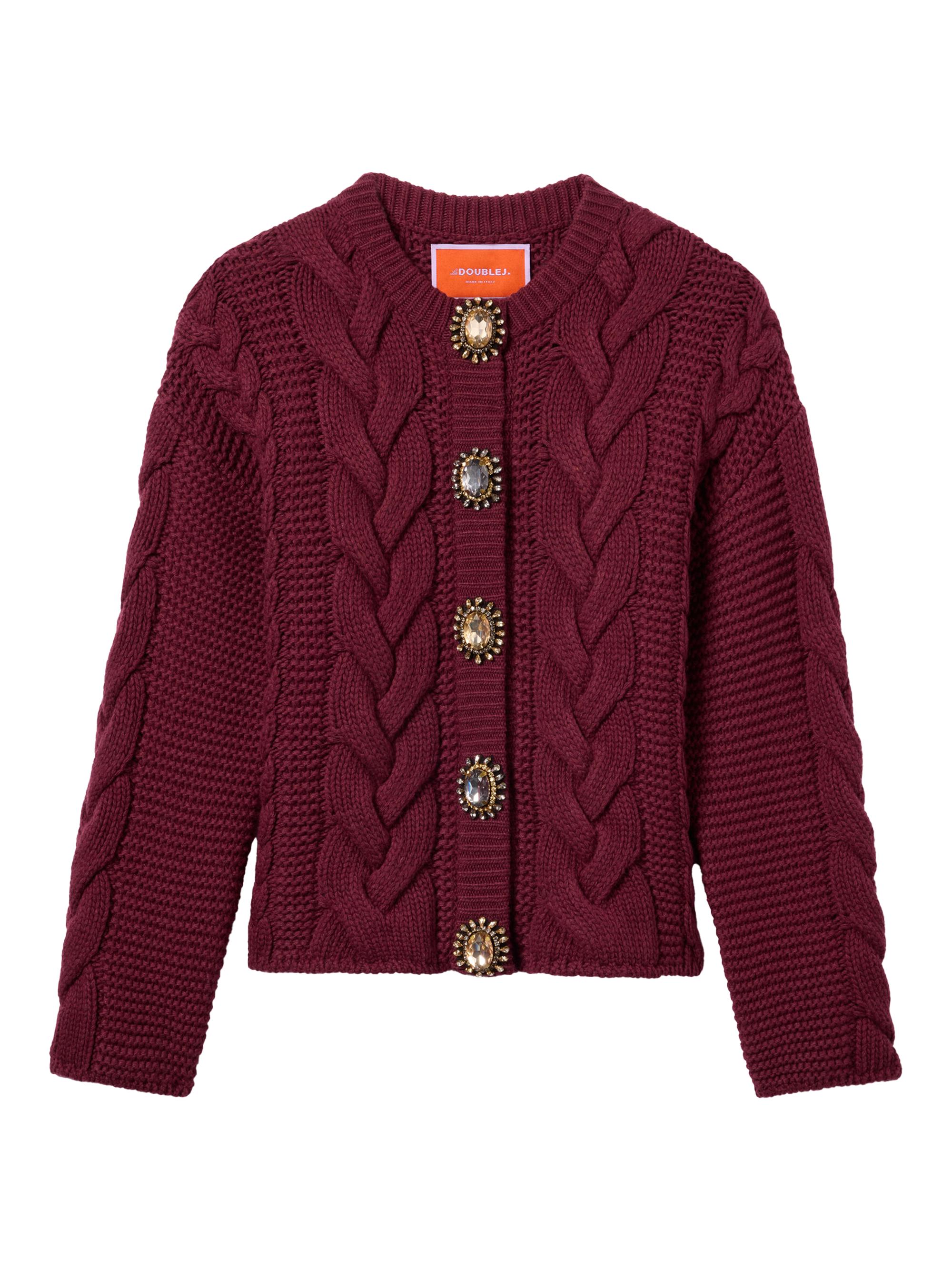 La DoubleJ Women's Portrait Cardigan - Solid Burgundy