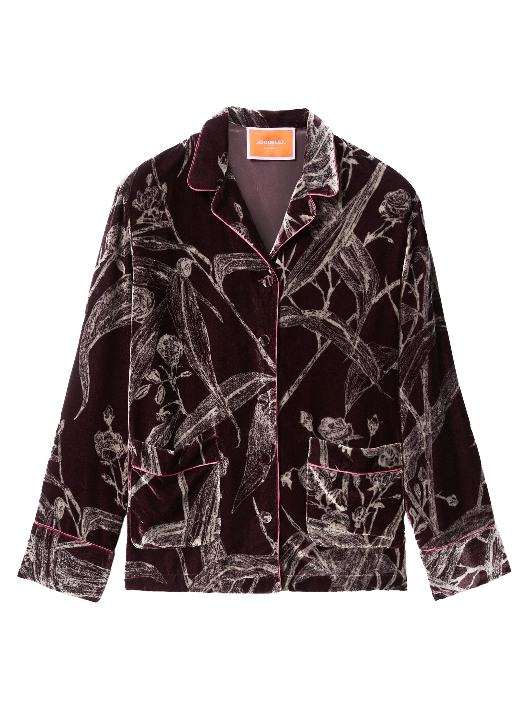 La DoubleJ Women's Pajama Shirt - Bamboo Burgundy
