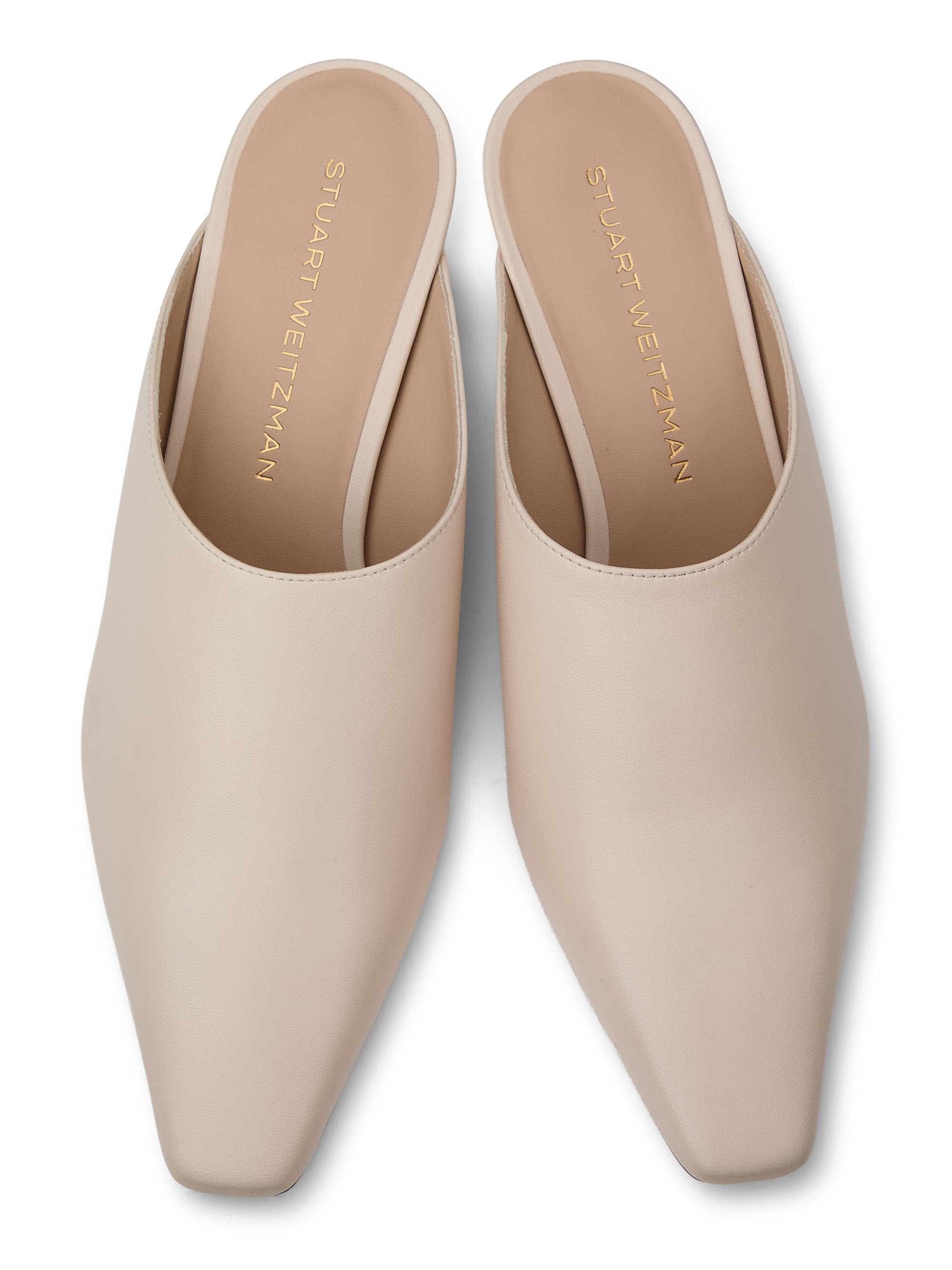 Stuart Weitzman Stassi 50MM Leather Mules | Saks Fifth Avenue