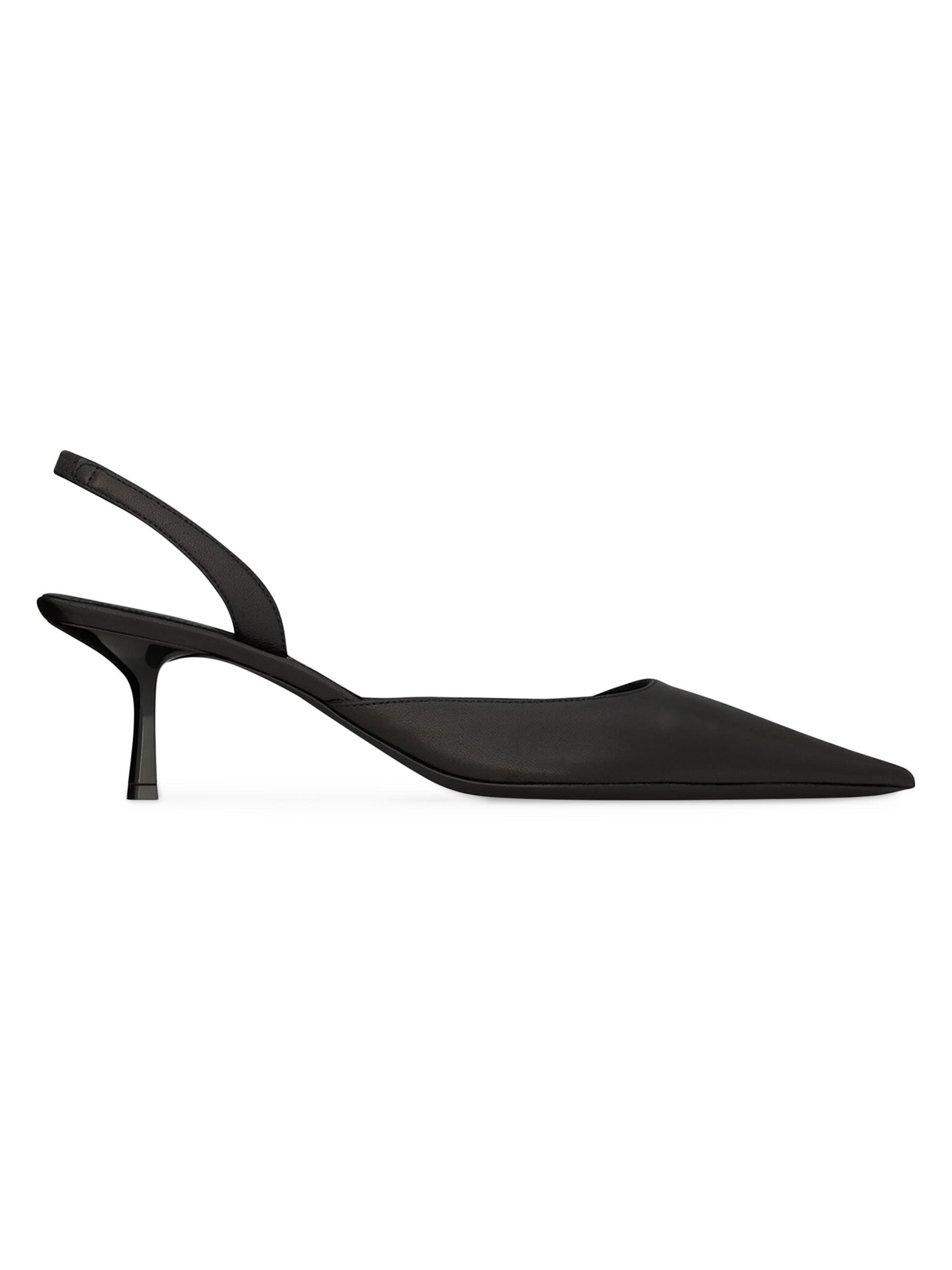 Saint Laurent Women's Misty Slingback Pumps in Smooth Leather - Black