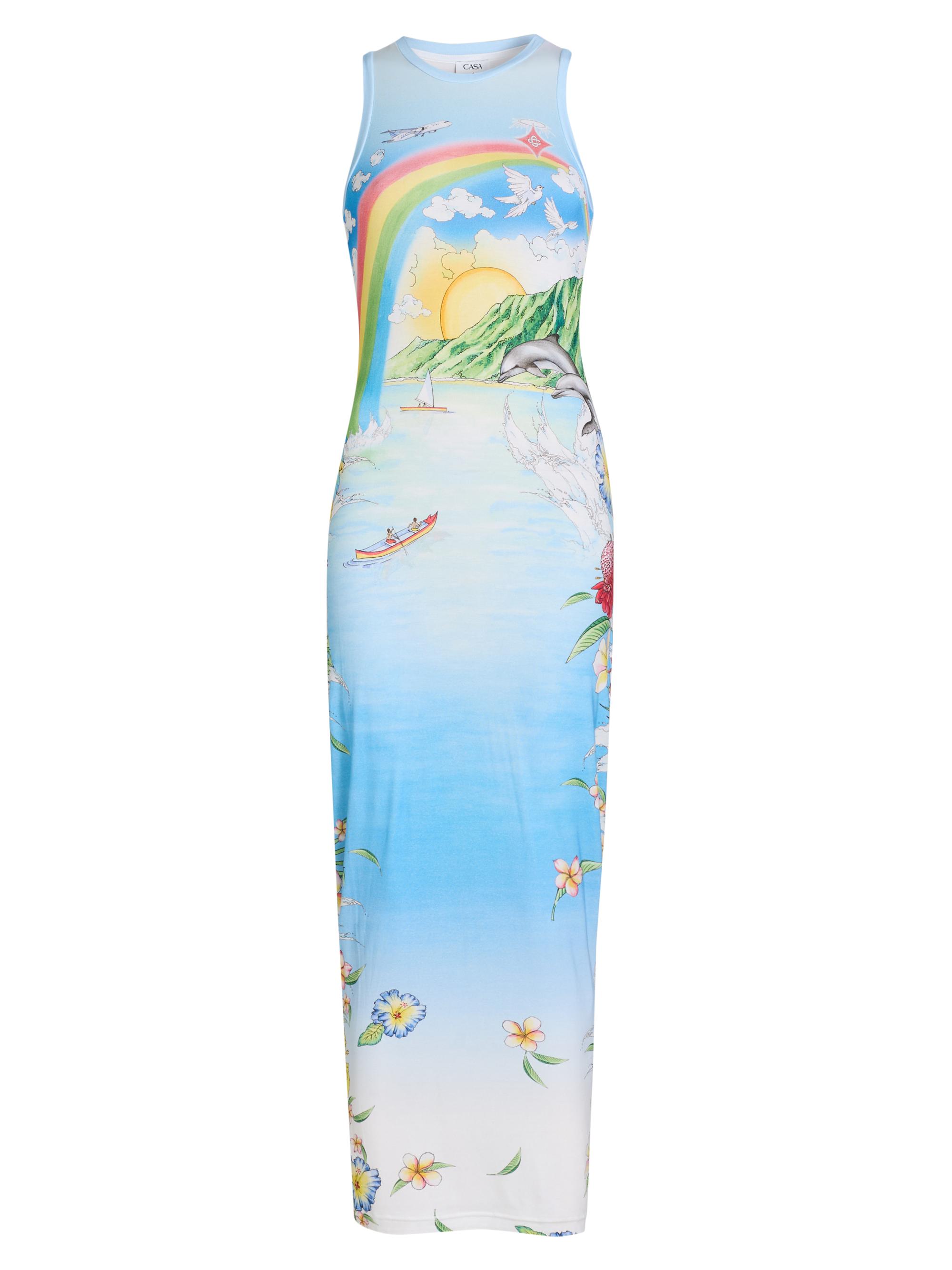 Casablanca Women's Aloha Printed Tank Maxi Dress - Aloha