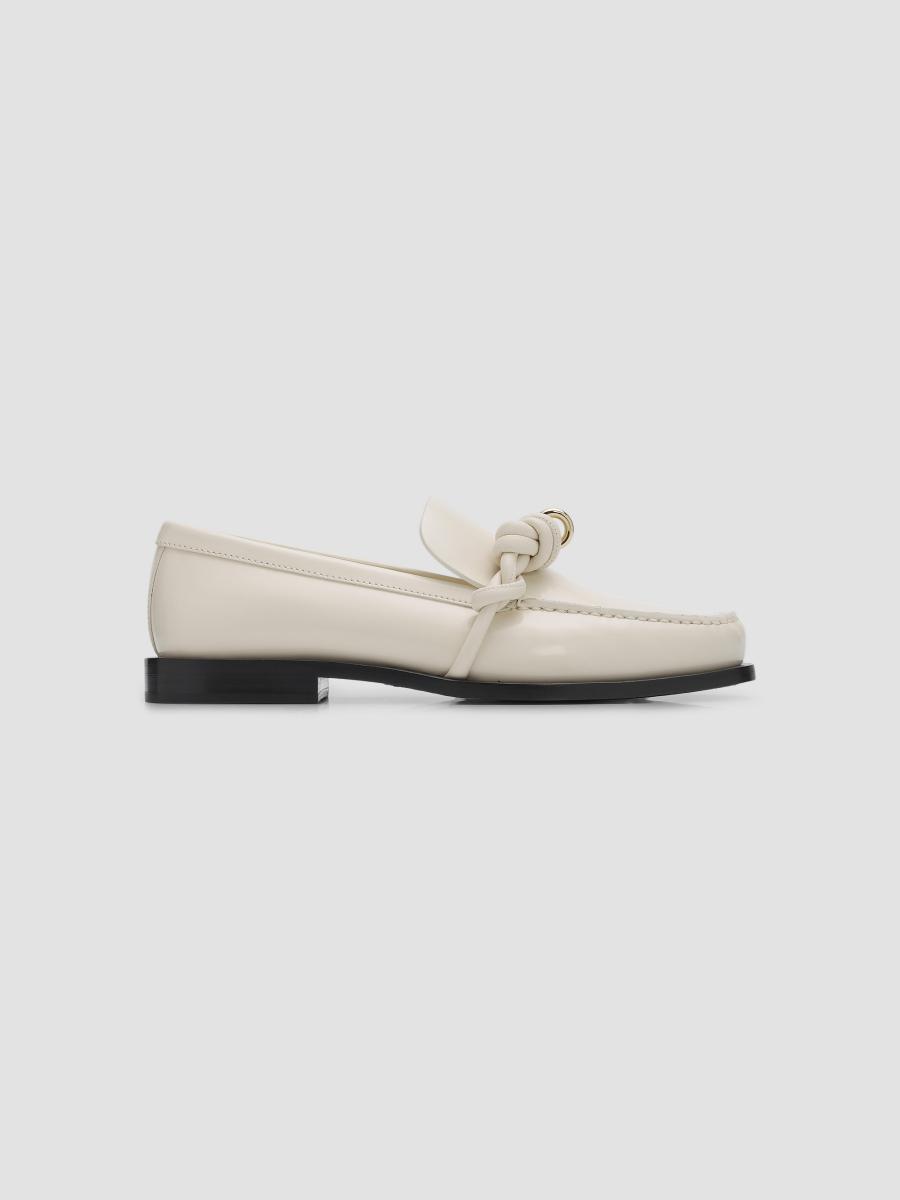 sia メタルプレート　パンプス　jil sander Jil Sander Braided-Design Leather Loafers | Saks Fifth Avenue