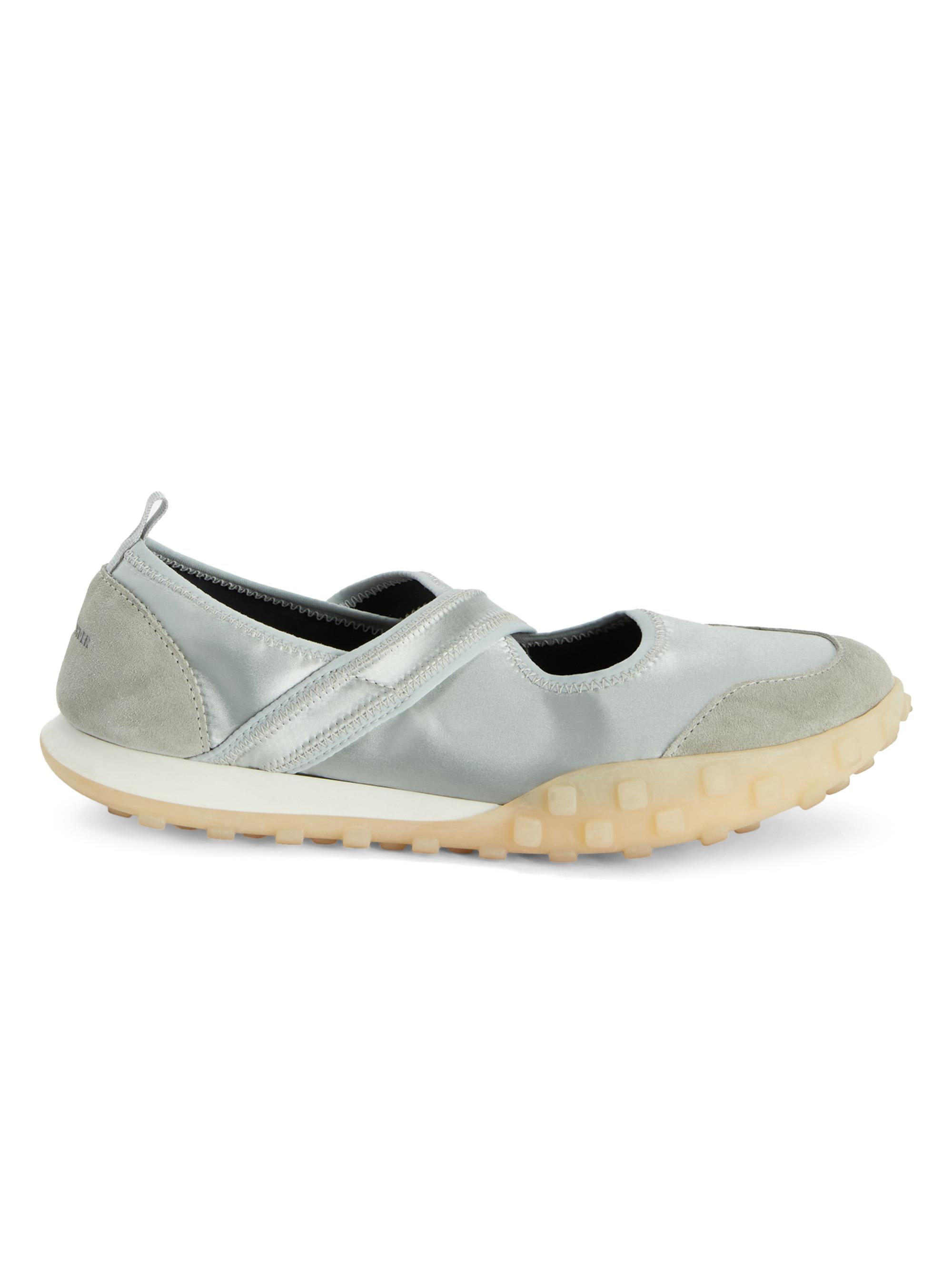 Jil Sander Women's Suede Trim Crisscross Slip-On Sneakers - Acqua