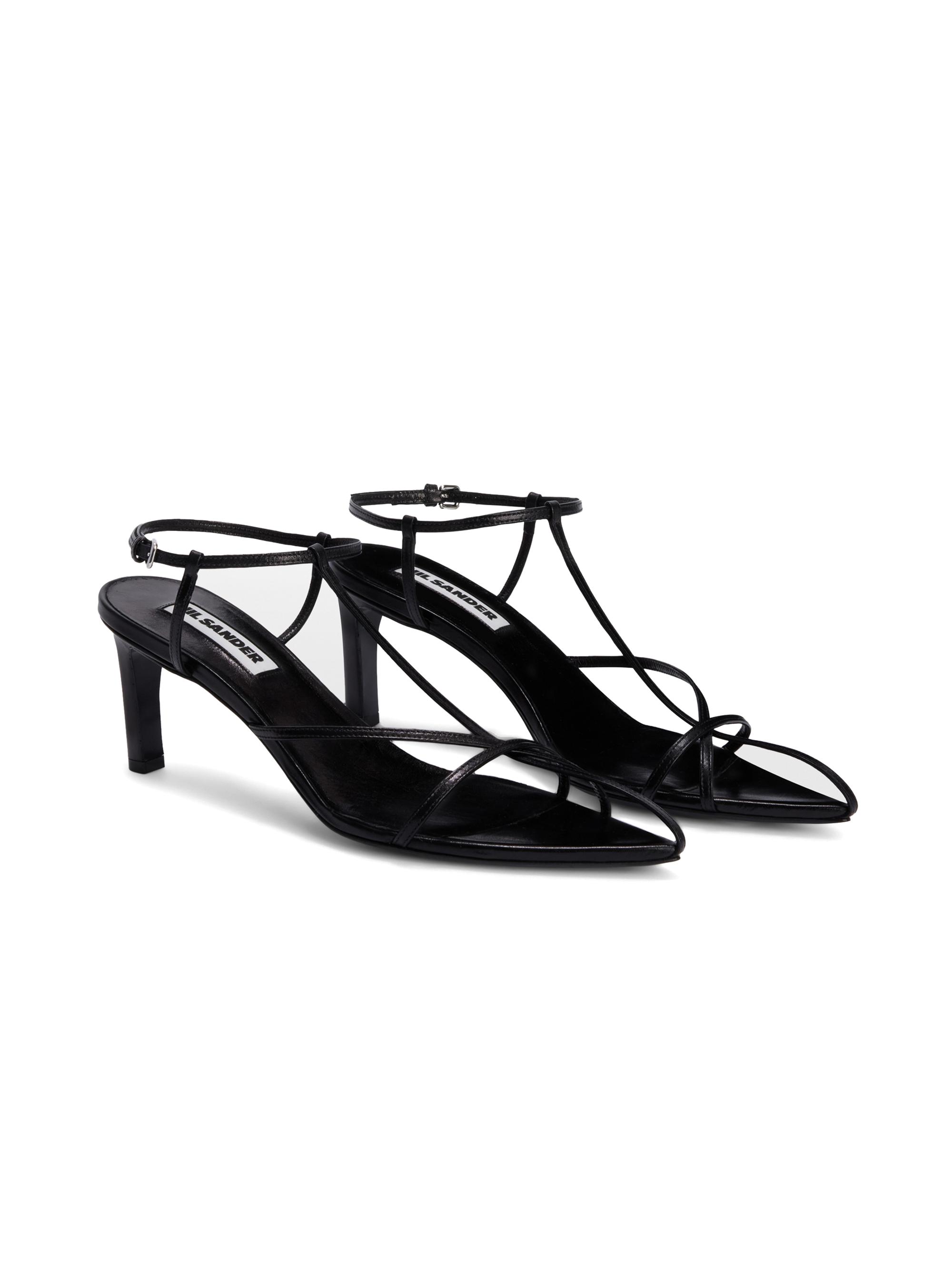 Jil Sander 65MM Leather Kitten-Heel Sandals | Saks Fifth Avenue
