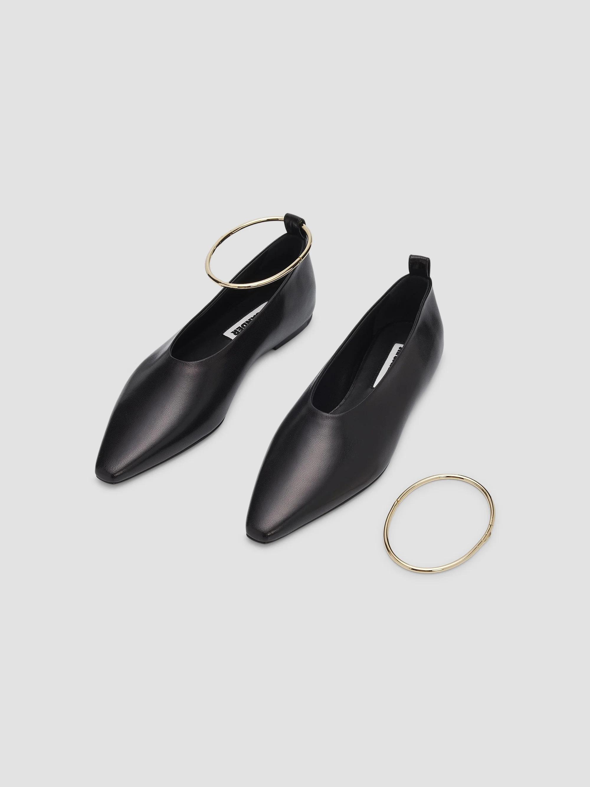 Jil Sander Ring Leather Ballerina Flats | Saks Fifth Avenue
