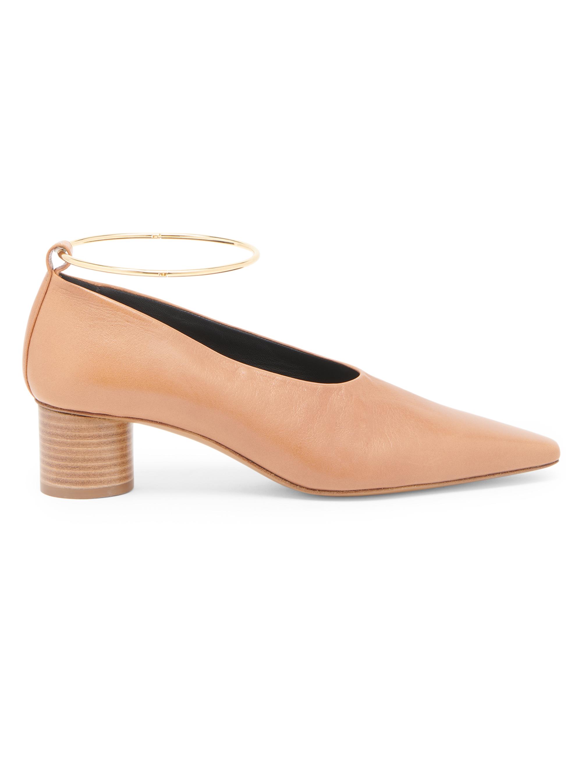 Jil Sander Women's 45MM Cylinder-Heel Leather Pumps - Pecan