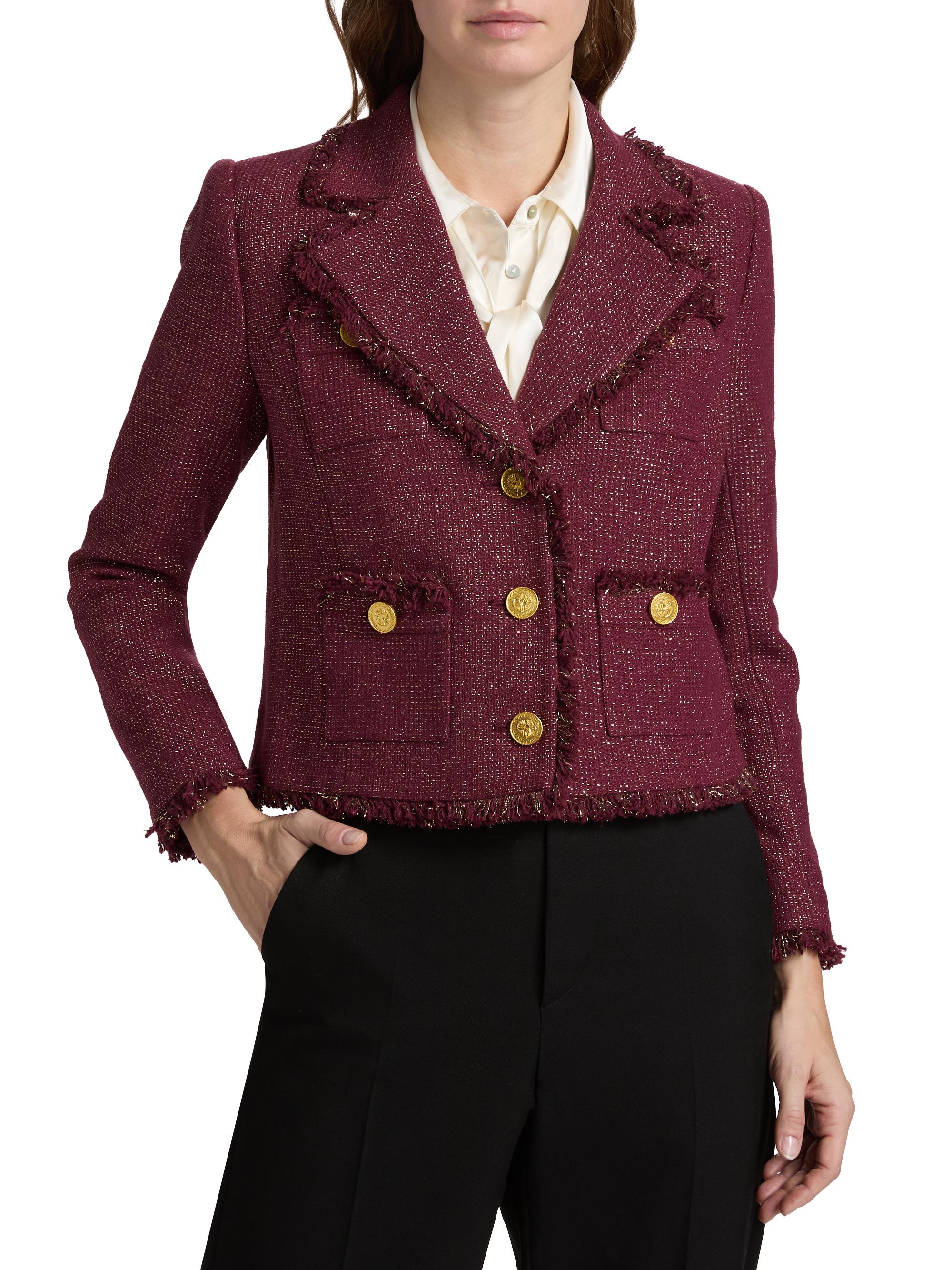 L'AGENCE Sylvia Metallic Tweed Jacket | Saks Fifth Avenue