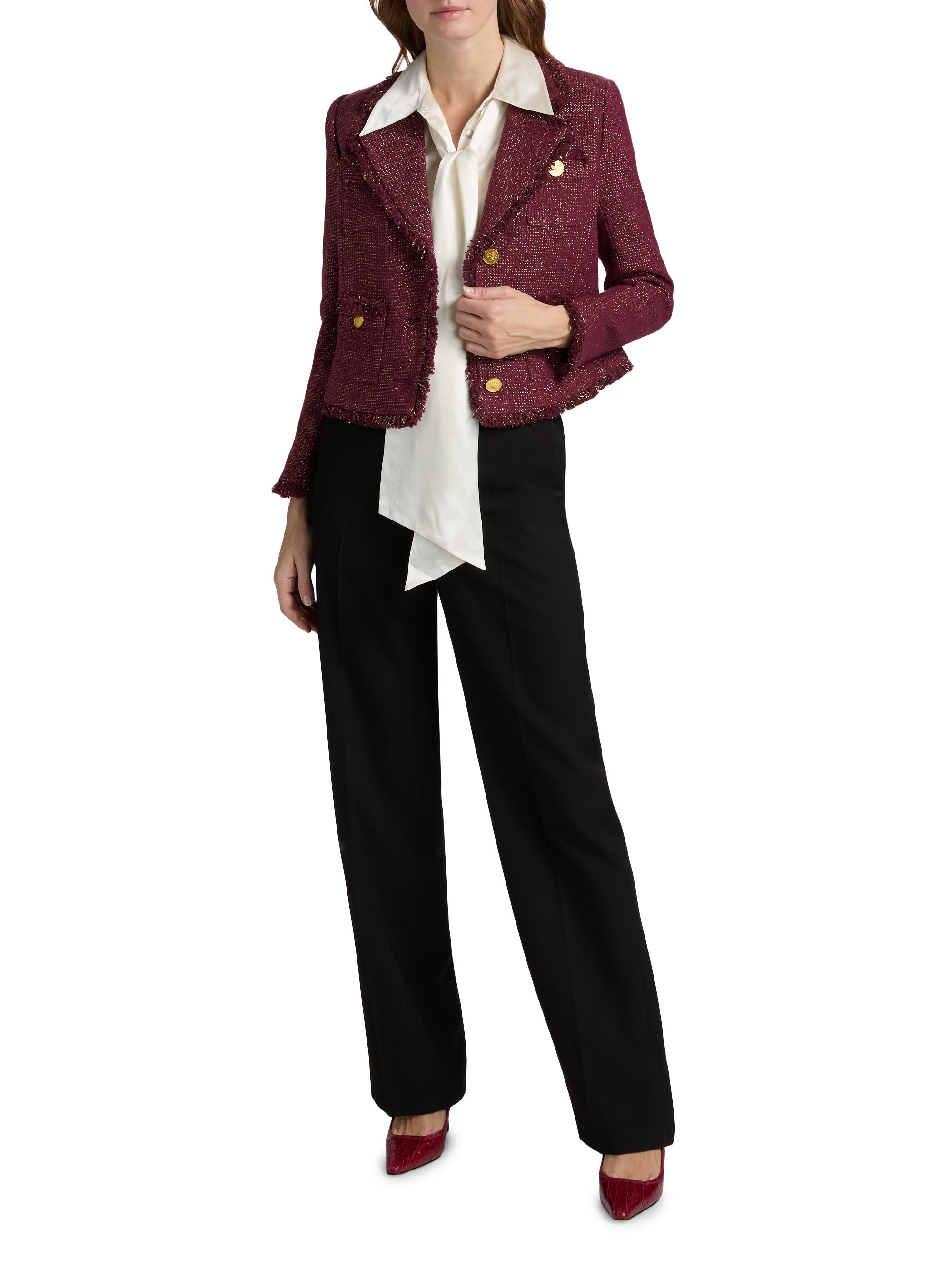 L'AGENCE Sylvia Metallic Tweed Jacket | Saks Fifth Avenue