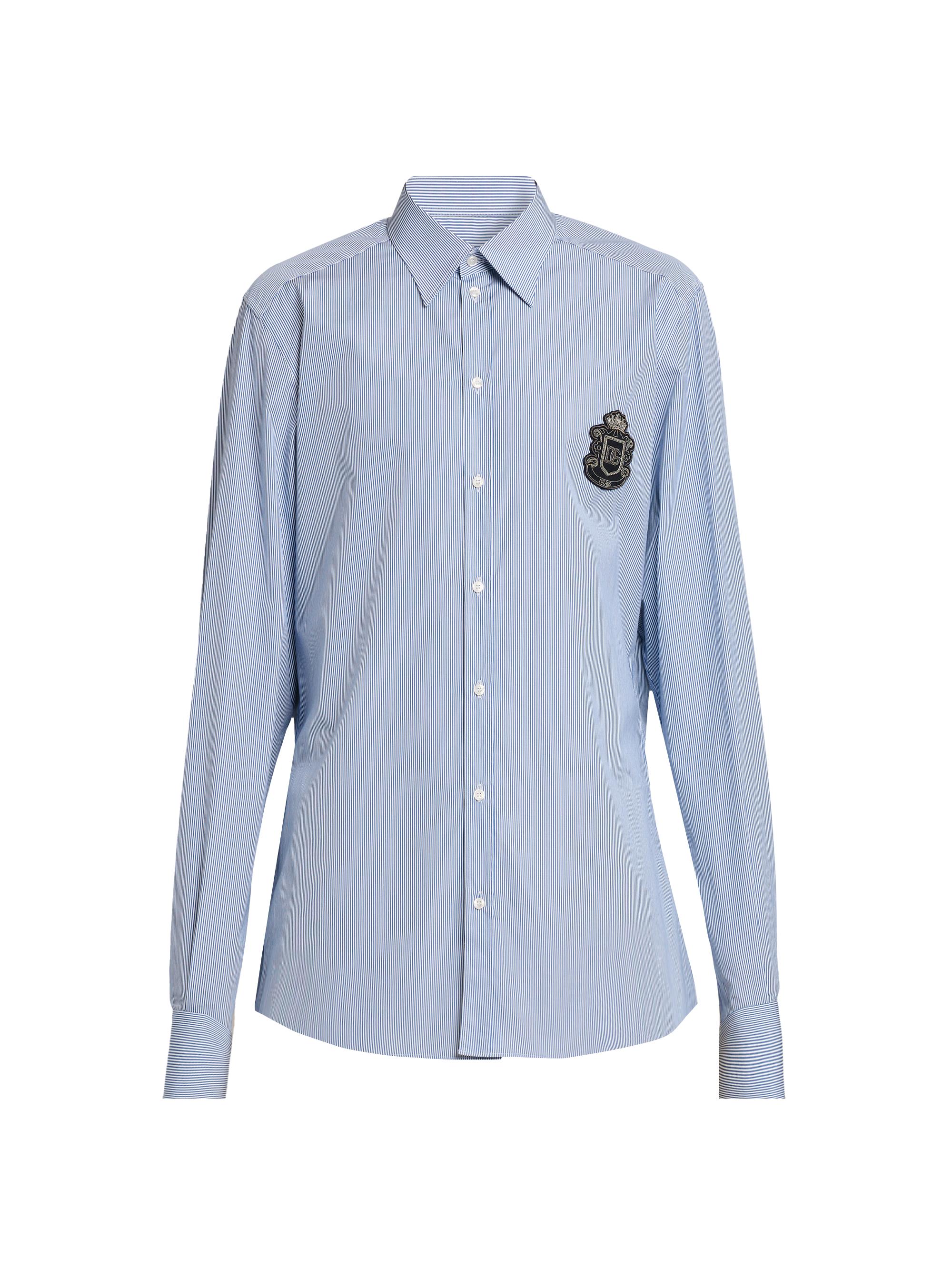 Dolce & Gabbana Men's Striped Cotton Poplin Oversized Shirt - Rigato