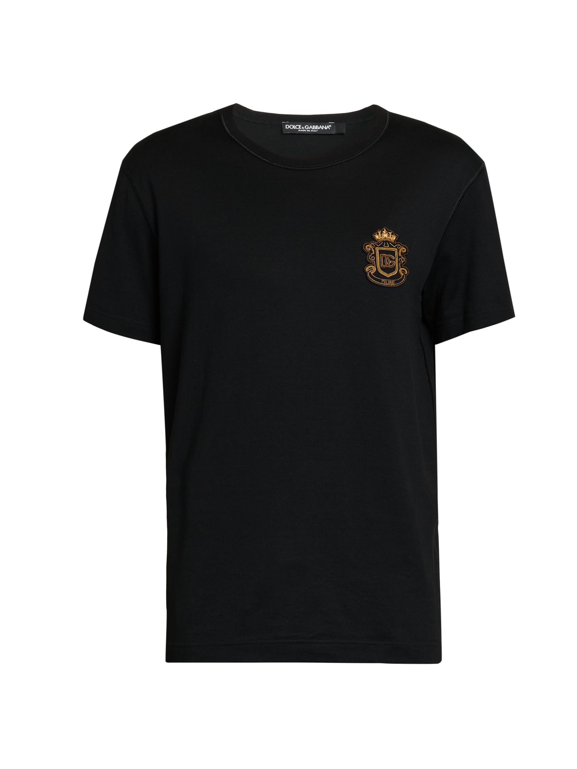 Dolce&Gabbana Logo-Embossed Cotton T-Shirt | Saks Fifth Avenue