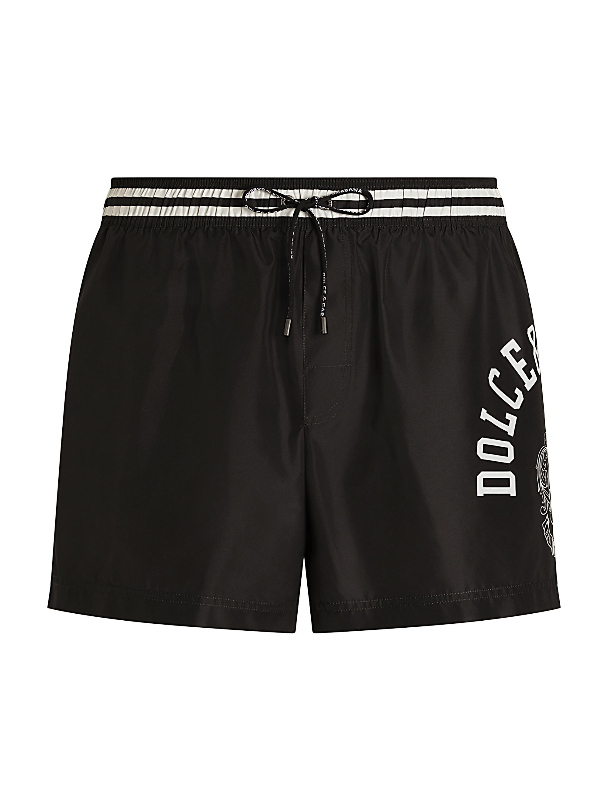 Dolce & Gabbana Men's Logo Swim Trunks - Militare Nero