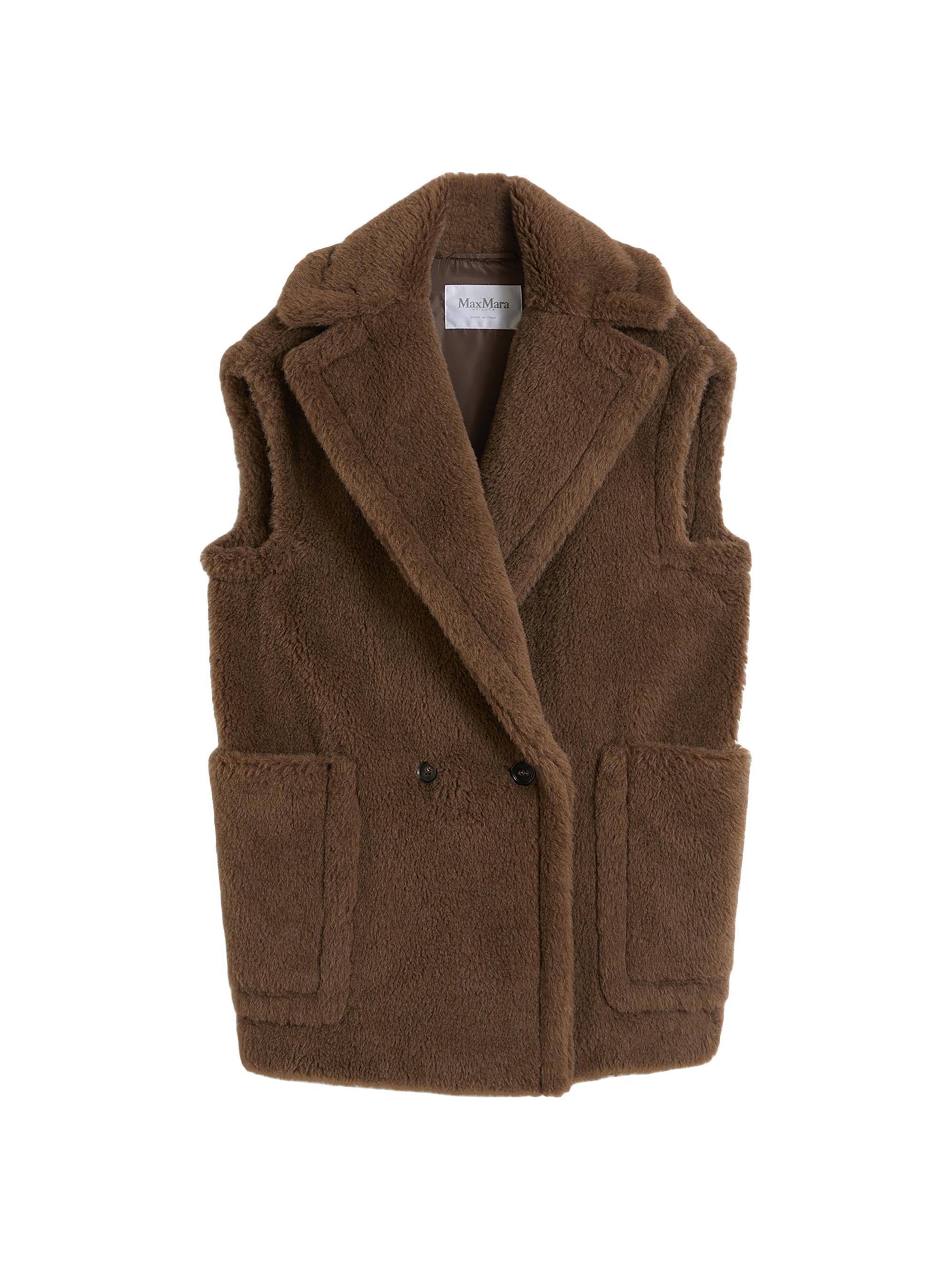 Max Mara Women's Wool and Alpaca Teddy Gilet - Brown