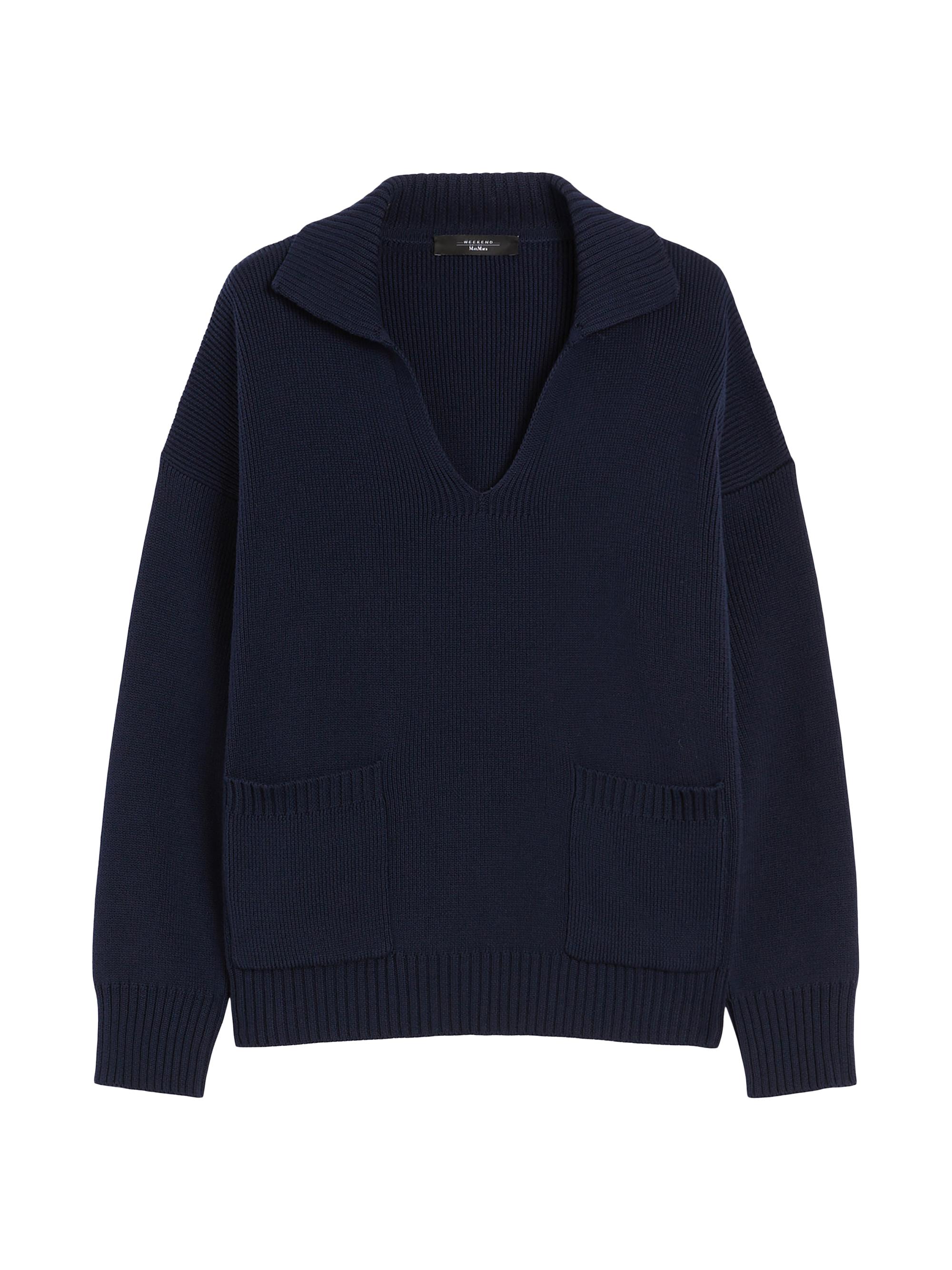 Weekend Max Mara Women's Cotton Yarn Polo Sweater - Navy