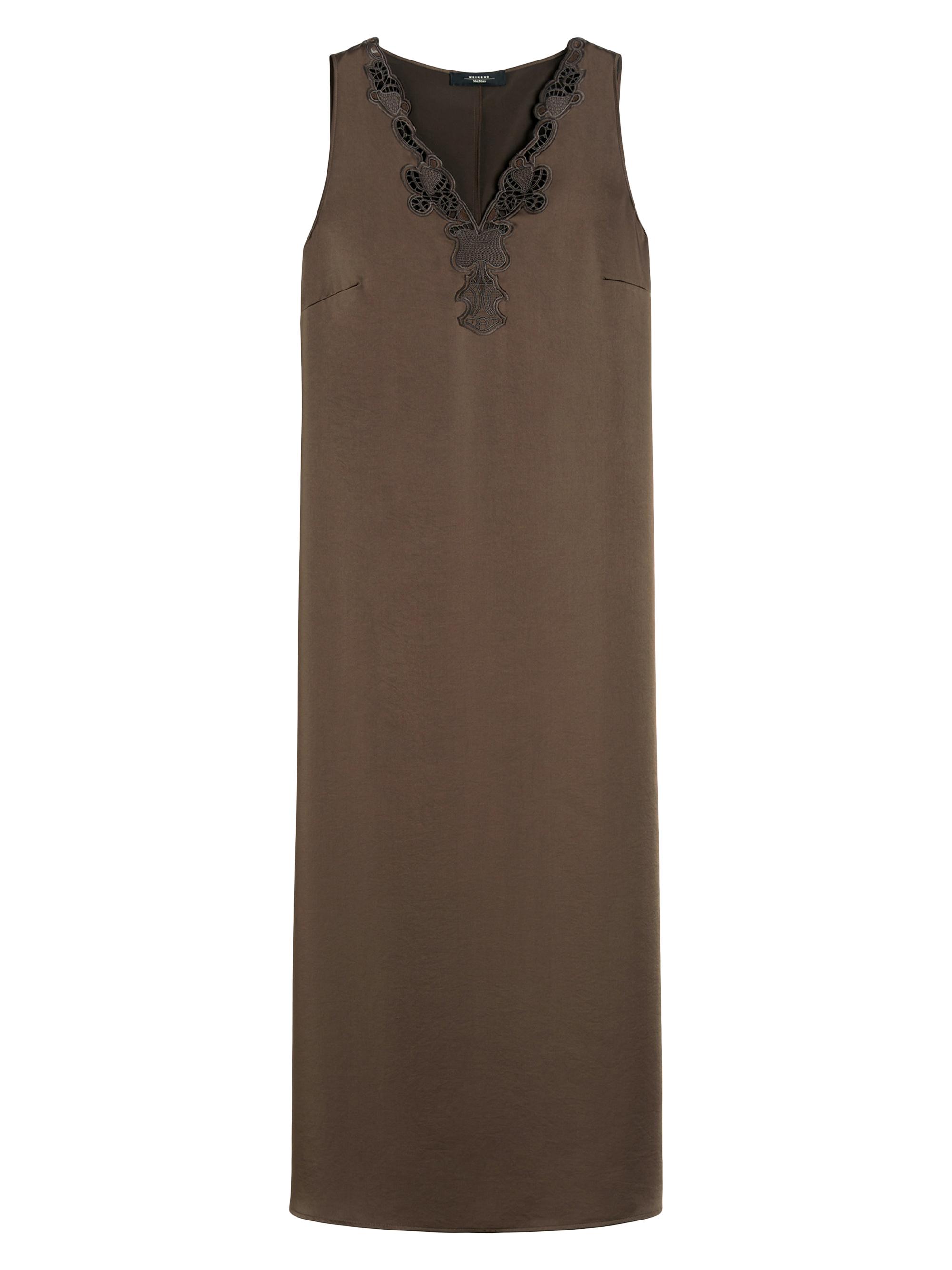 Weekend Max Mara Women's Long Satin Dress - Chocolate