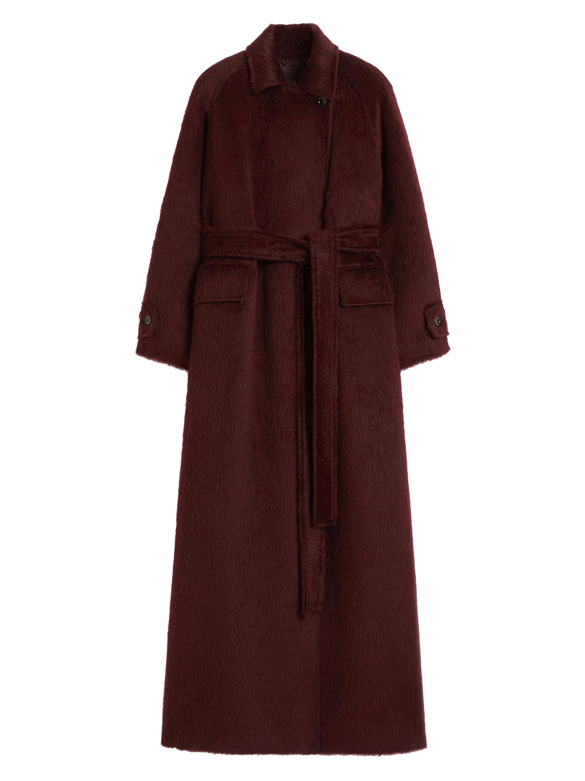 Max Mara Women's Long Wool and Alpaca Coat - Cherry