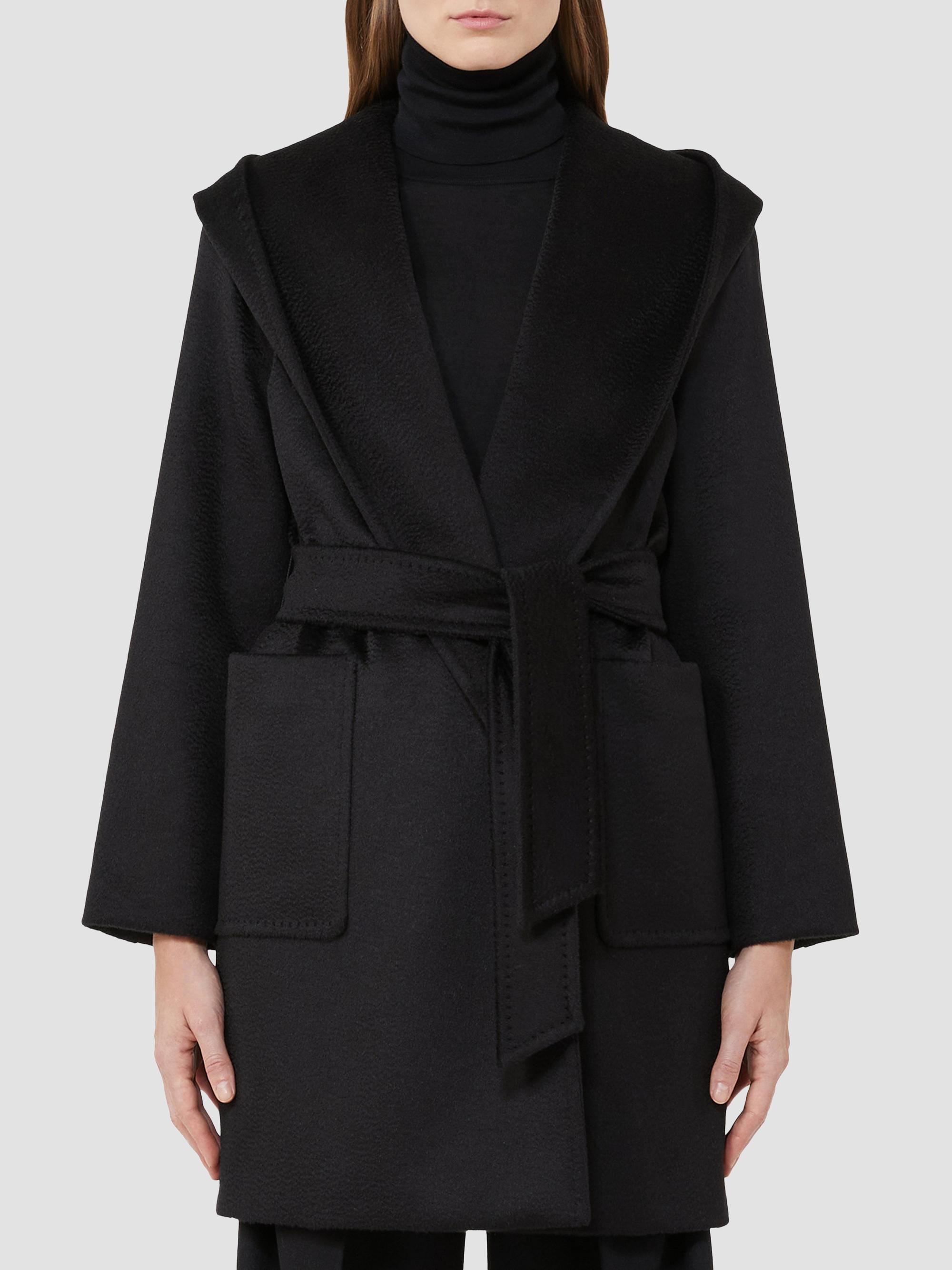 Max Mara Rialto Camel Hair Hooded Wrap Coat | Saks Fifth Avenue