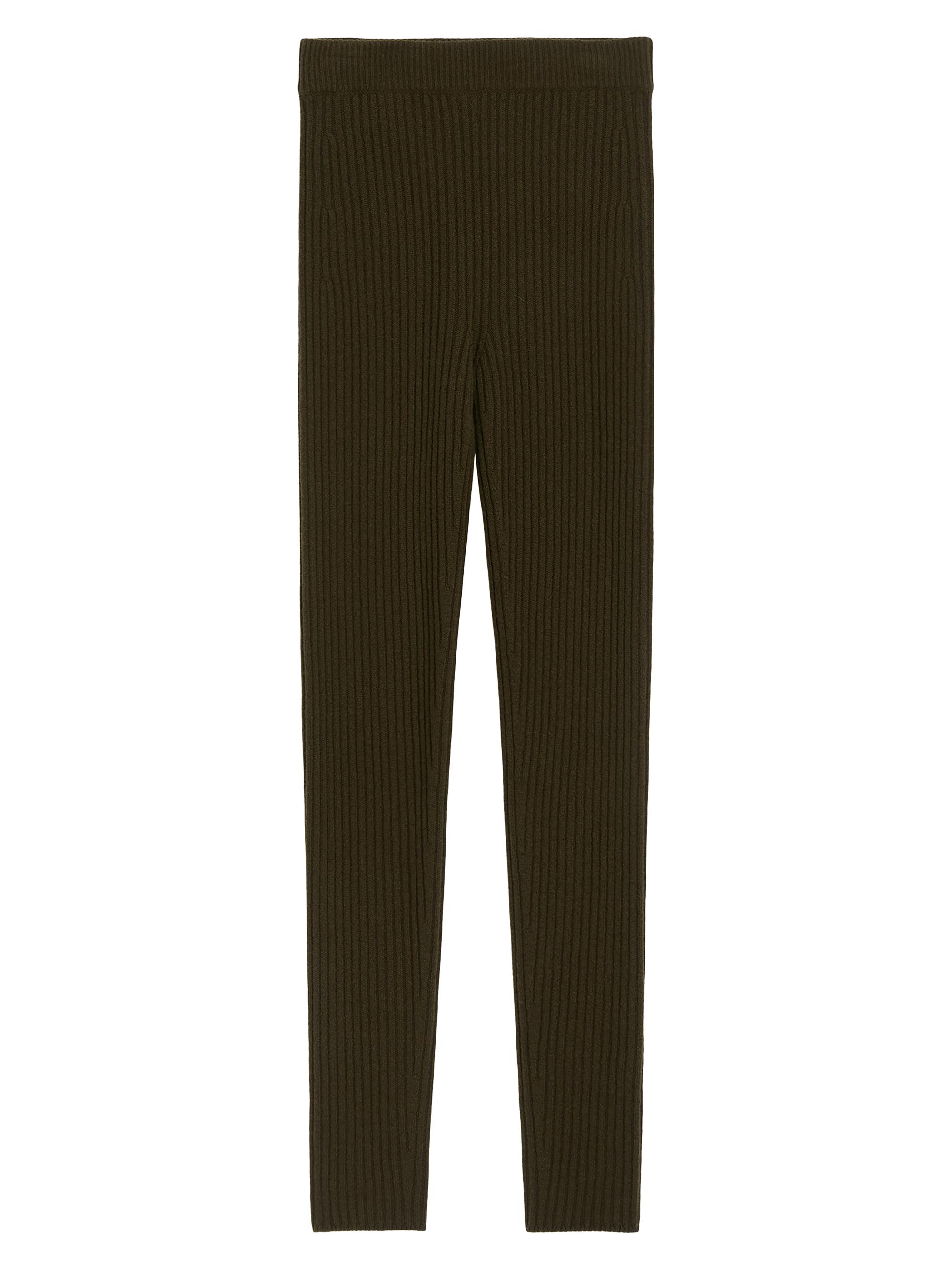 Max Mara Women's Wool and Cashmere Knit Leggings - Moss Green