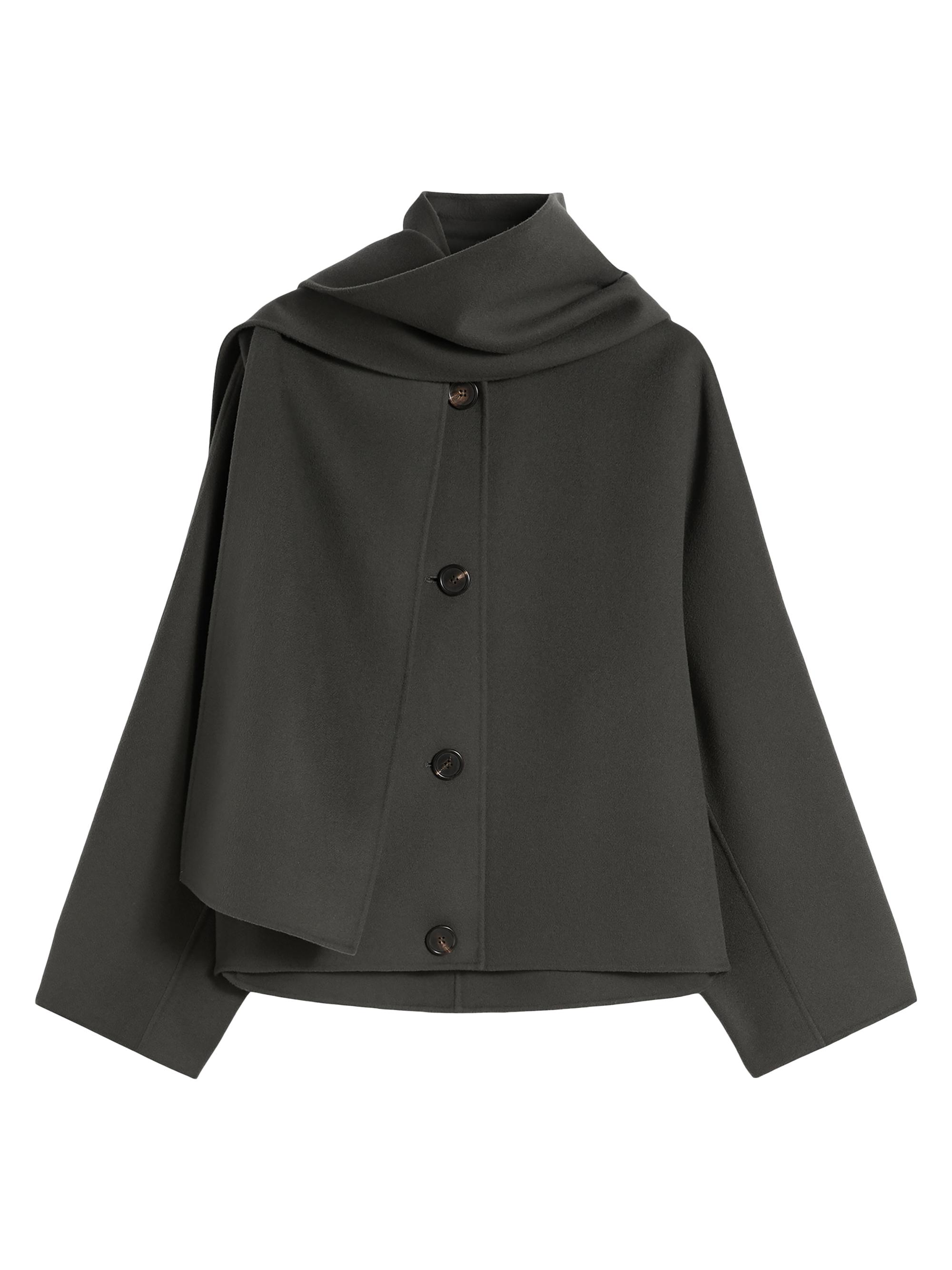 Max Mara Women's Cropped Jacket in Double Sided Wool - Green