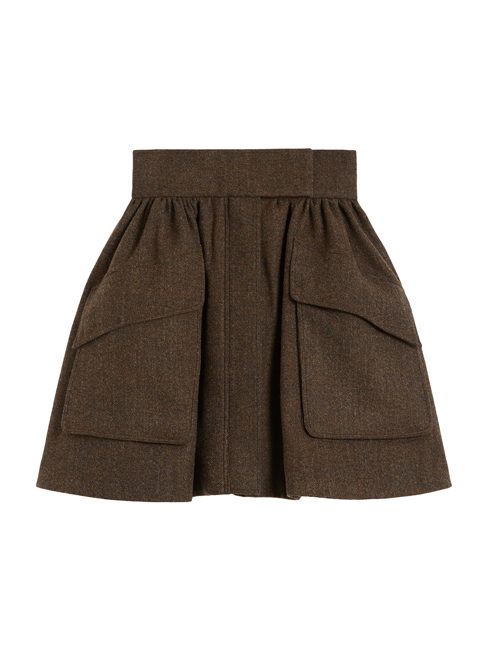 Max Mara Women's Short Wool Skirt - Brown