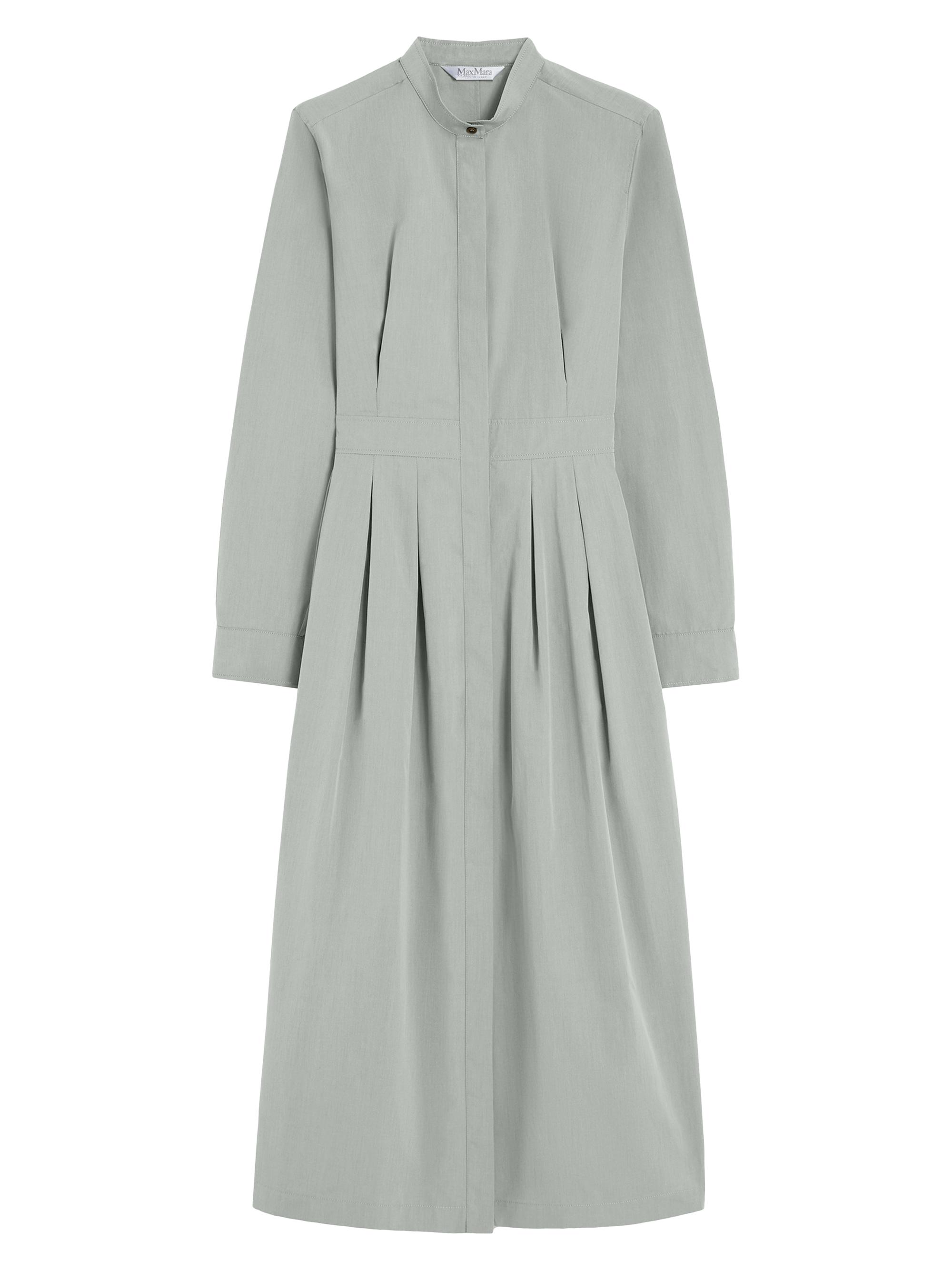 Max Mara Women's Taffeta Shirt Dress - Sage Green Shot