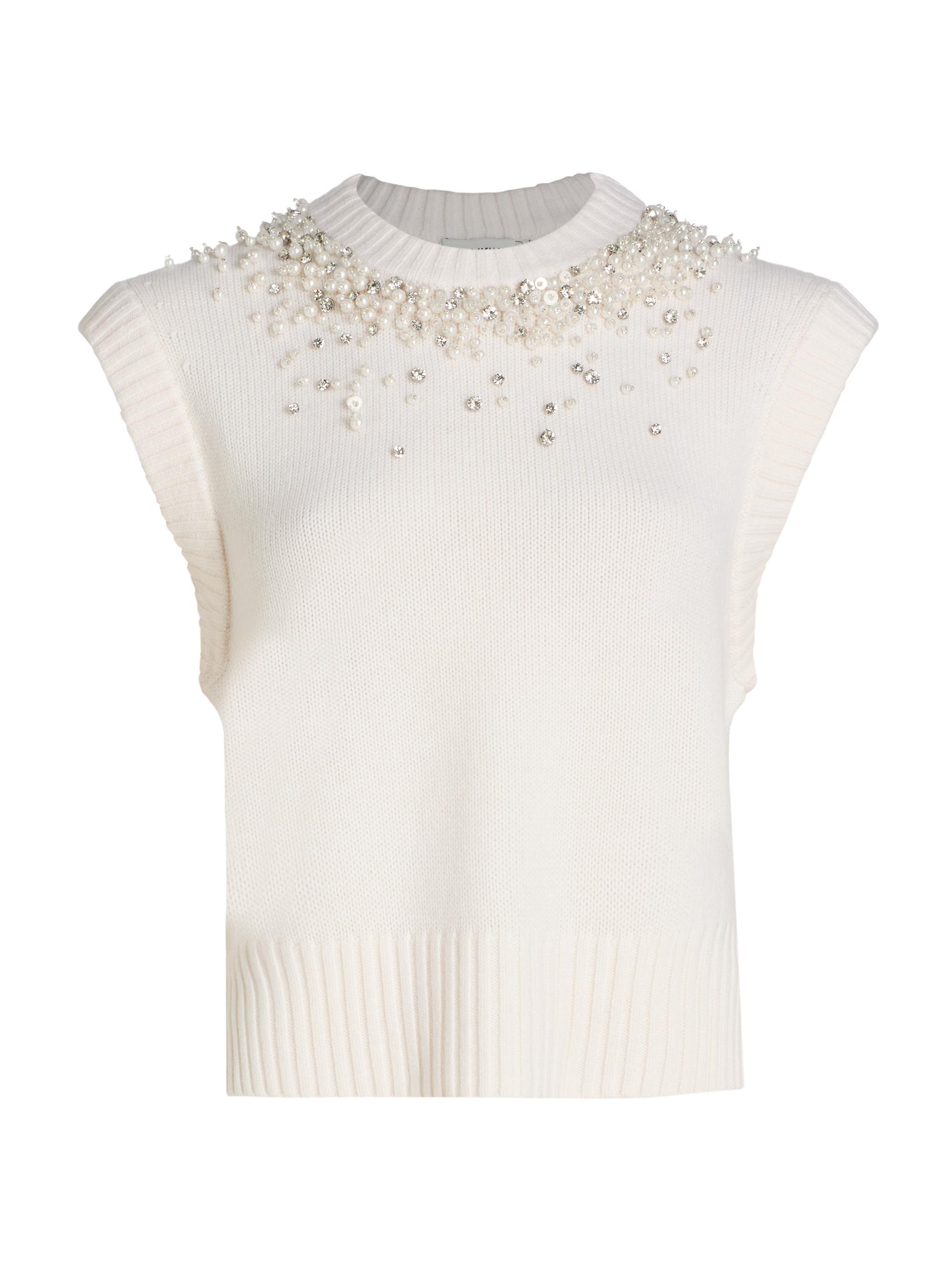 SIMKHAI Candra Embellished Sweater Vest | Saks Fifth Avenue