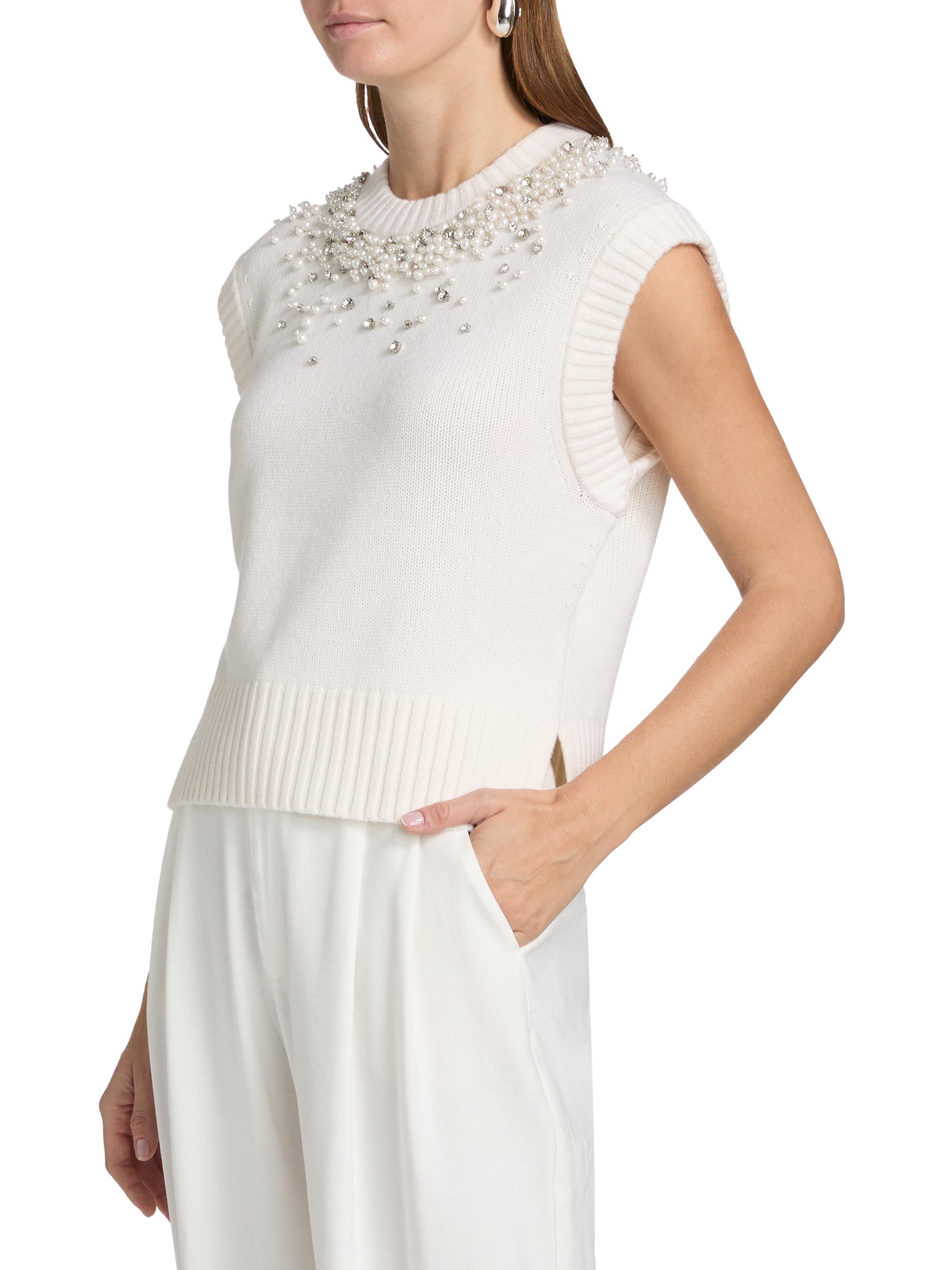 SIMKHAI Candra Embellished Sweater Vest | Saks Fifth Avenue