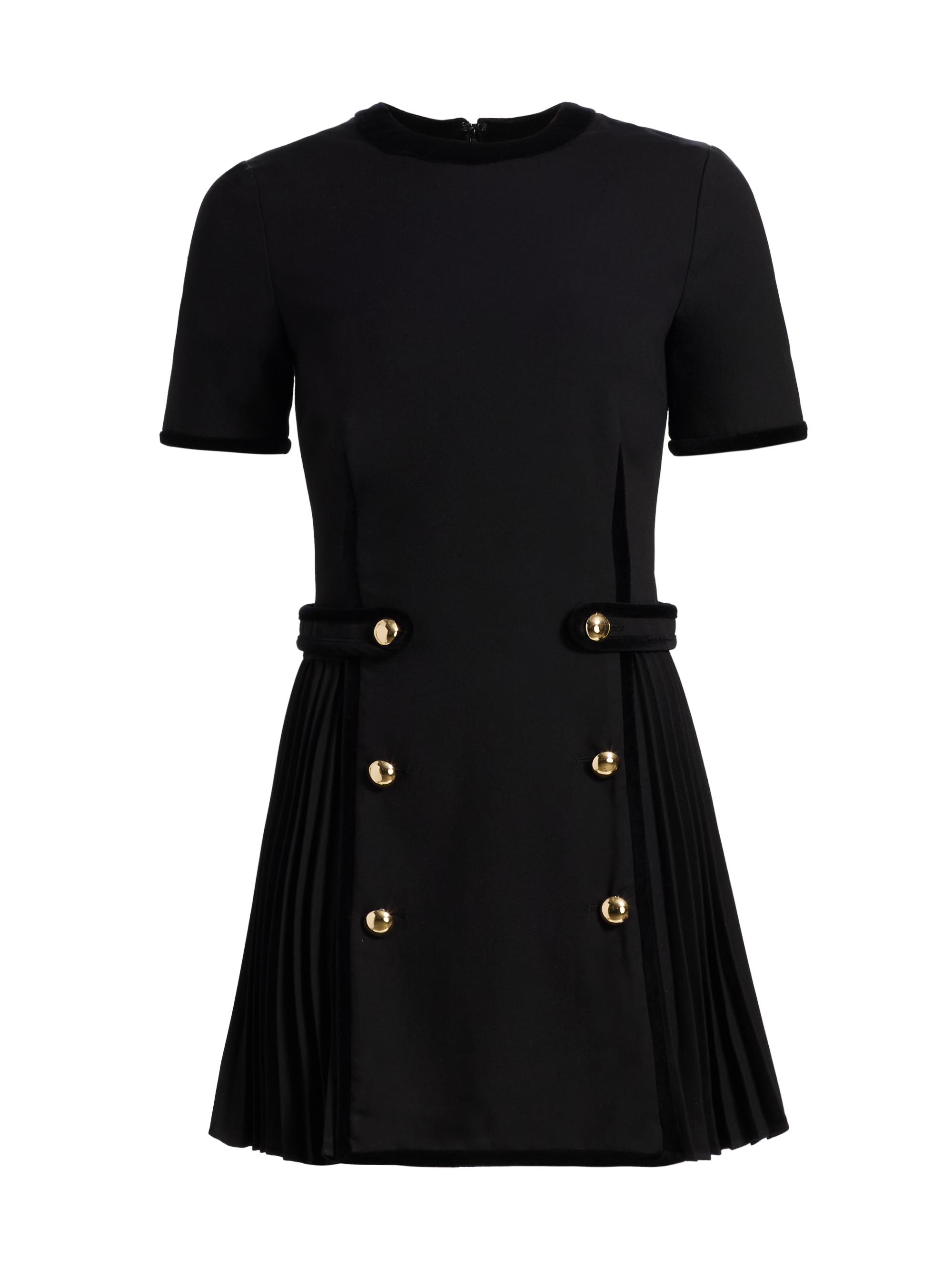 SIMKHAI Women's Doria Pleated Minidress - Black