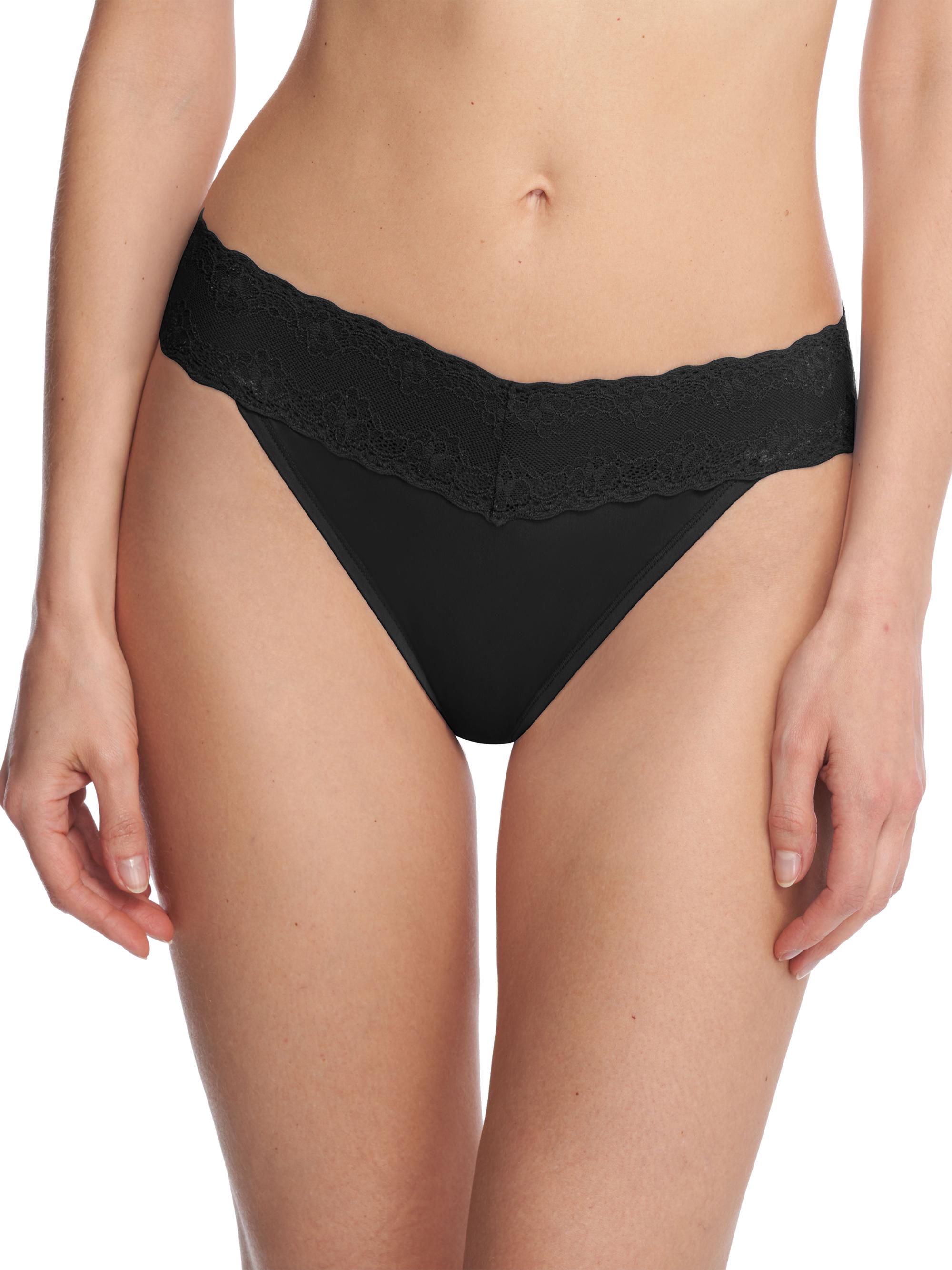 Natori Women's Bliss Perfection One Size Thong 3-Pack - Black | Thumbnail 2