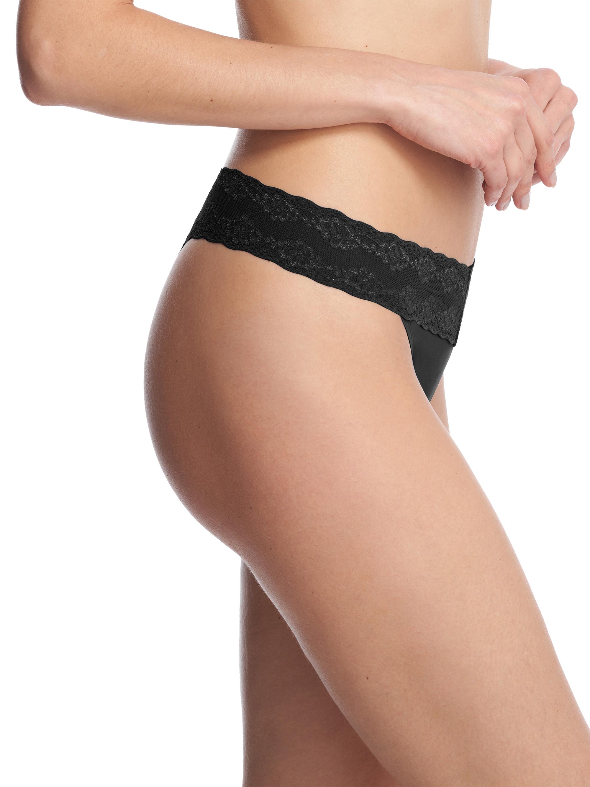 Natori Women's Bliss Perfection One Size Thong 3-Pack - Black | Thumbnail 3