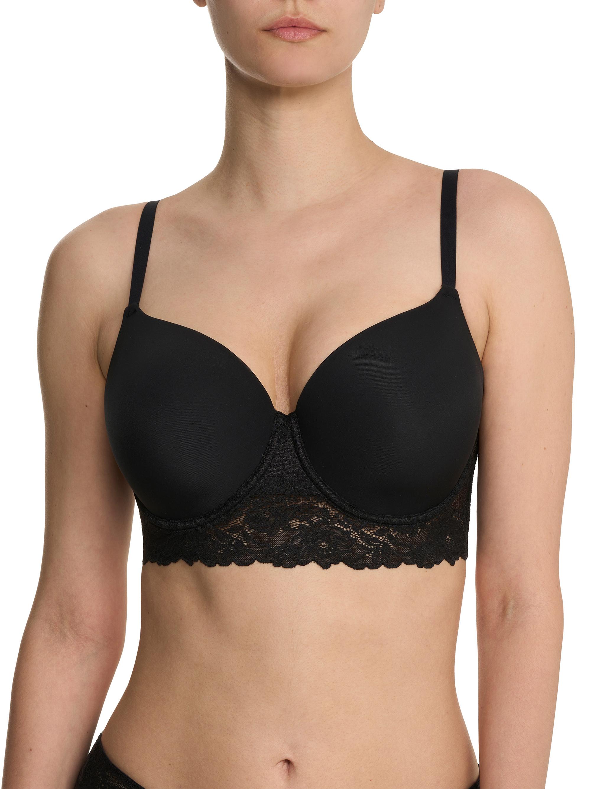 Natori Women's Heavenly Full Coverage Longline Lace T-Shirt Bra - Black