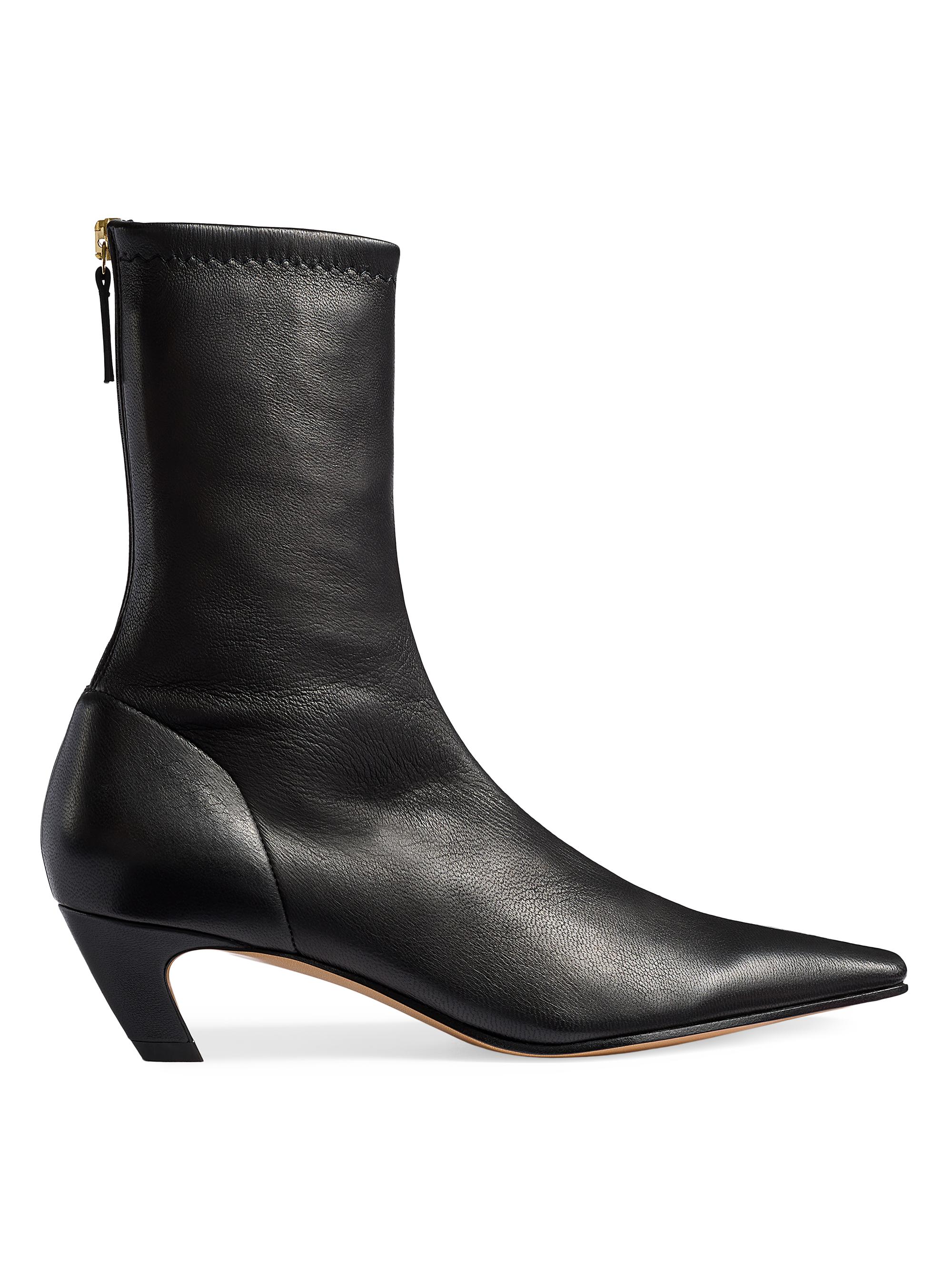 Khaite Women's Arizona 40MM Nappa Leather Ankle Boots - Black
