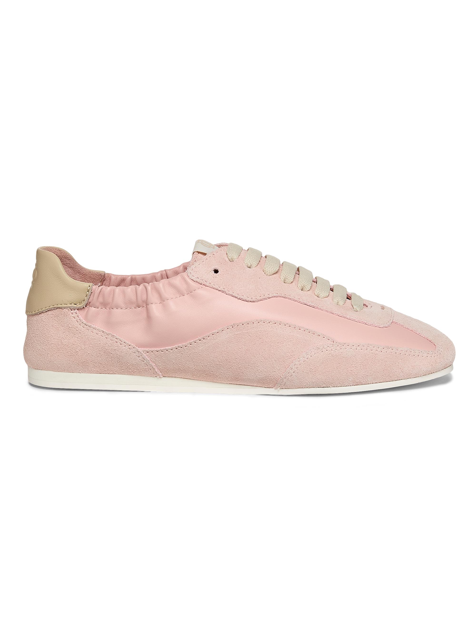 SIMKHAI Women's Georgie Suede & Leather Sneakers - Pale Pink