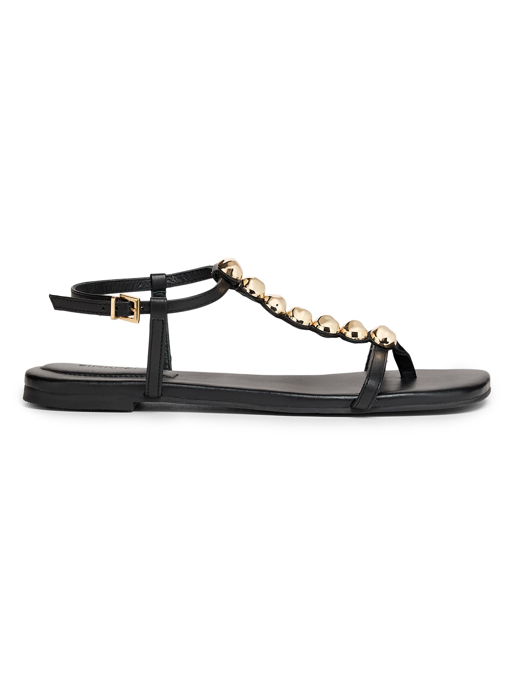 SIMKHAI Women's Amaya Studded Leather Sandals - Black