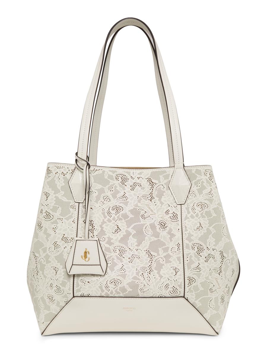 Jimmy Choo Medium Diamond Perforated Leather Tote Bag | Saks Fifth