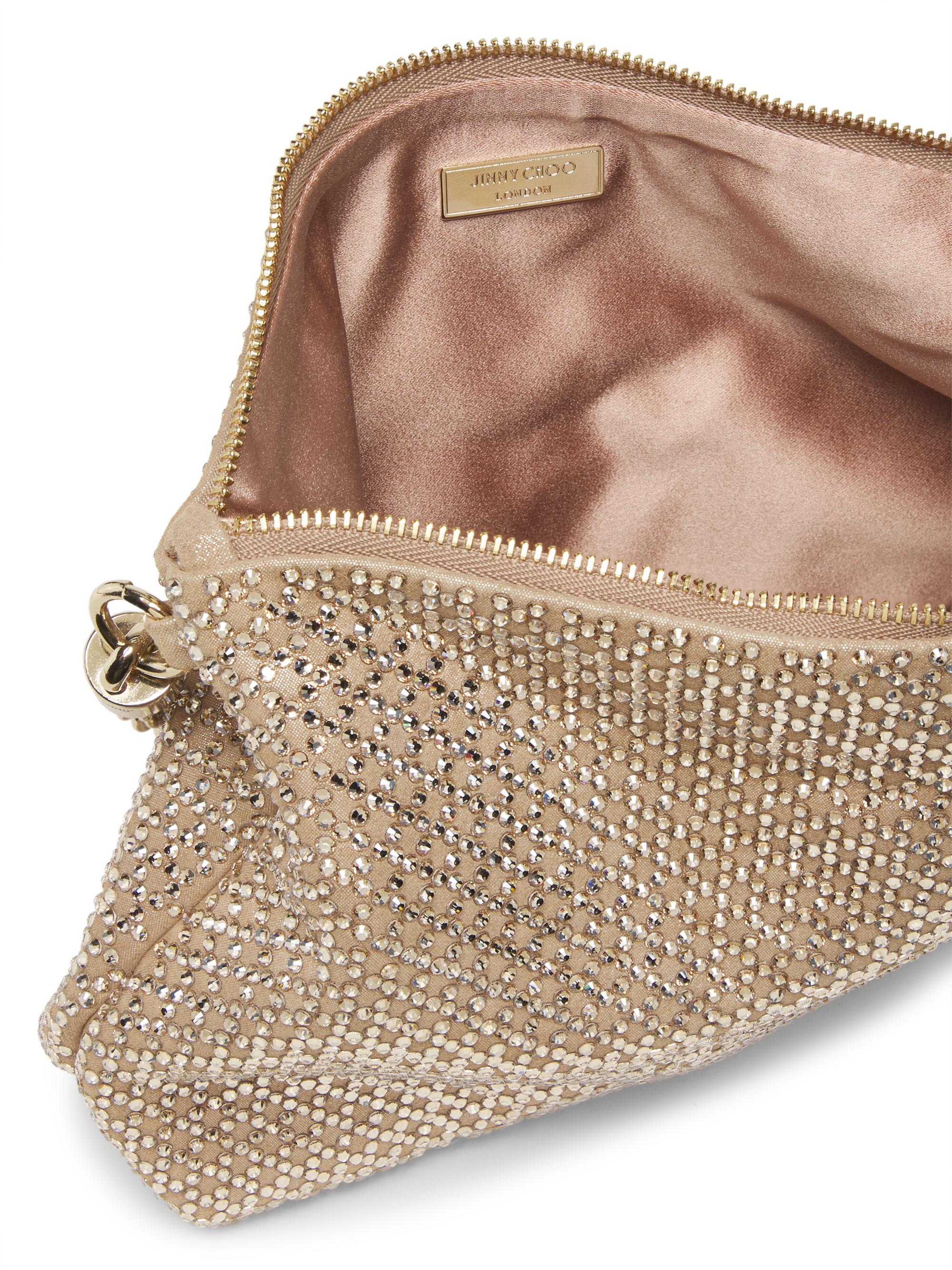 Jimmy Choo Callie Crystal Hotfix Suede Shoulder Bag | Saks Fifth