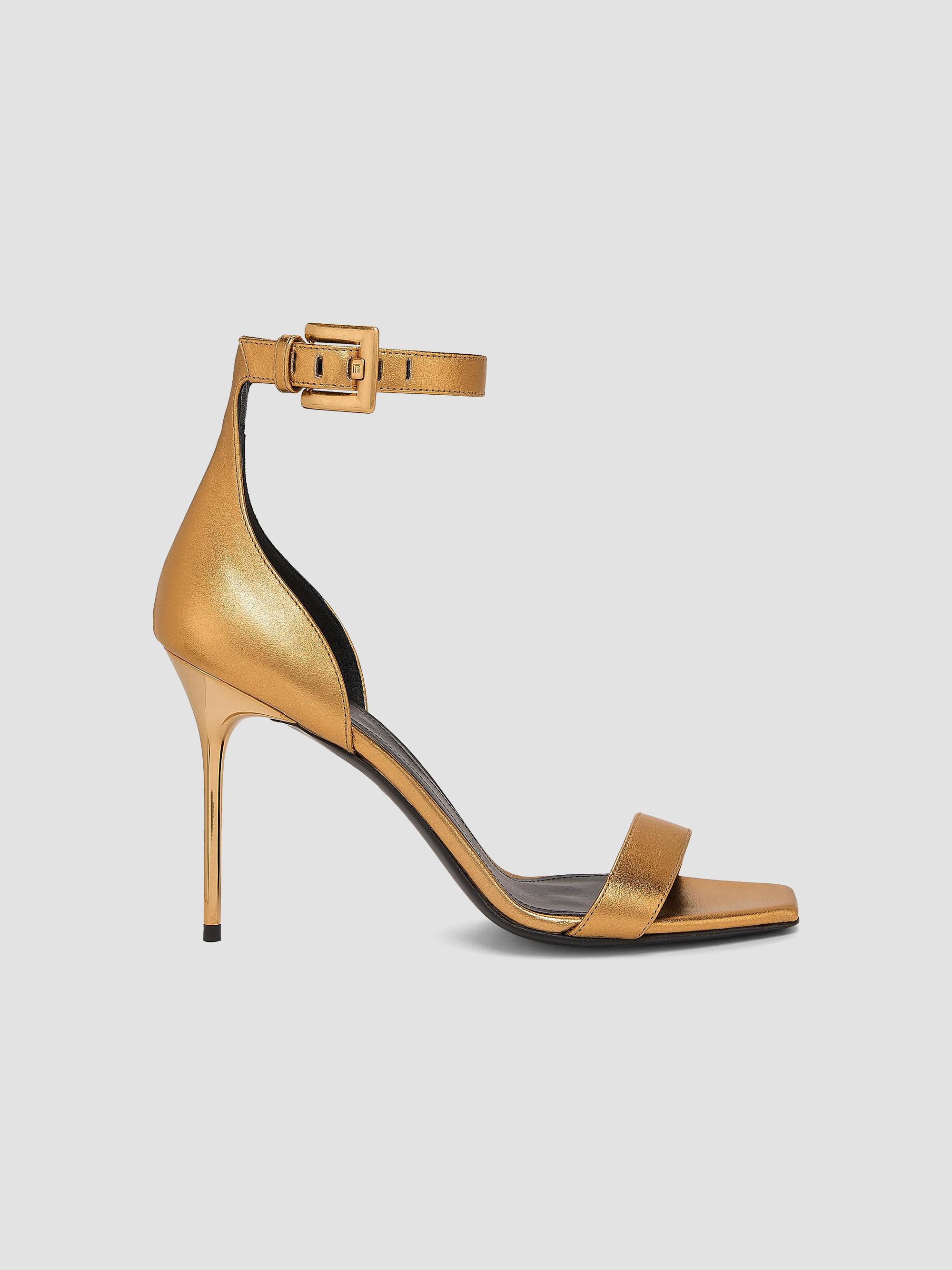 ladies gold dress shoes Gold Leather Girl T-Bar Shoes