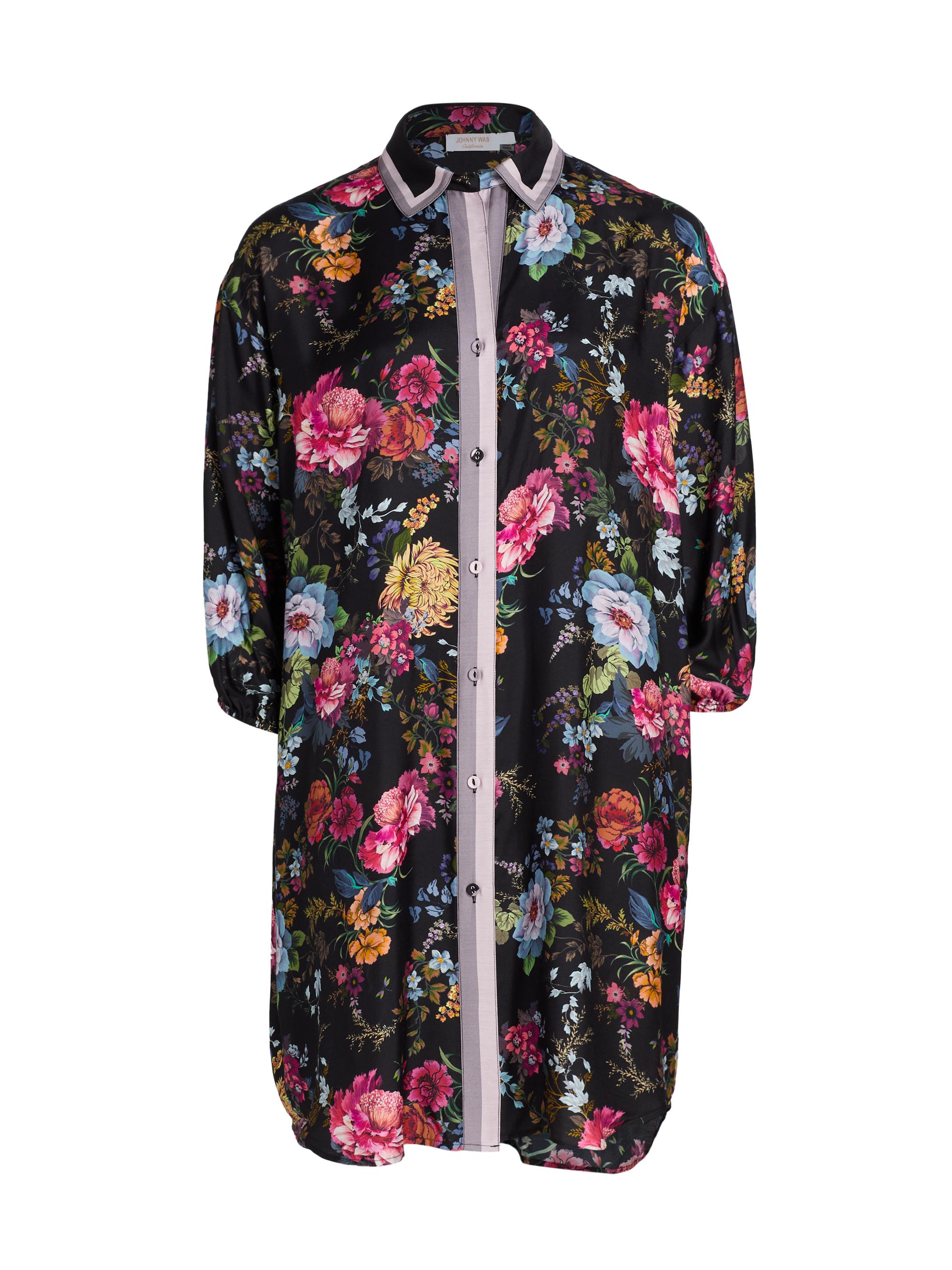Johnny Was Women's Baccara Silk-Blend Shirtdress - Baccara