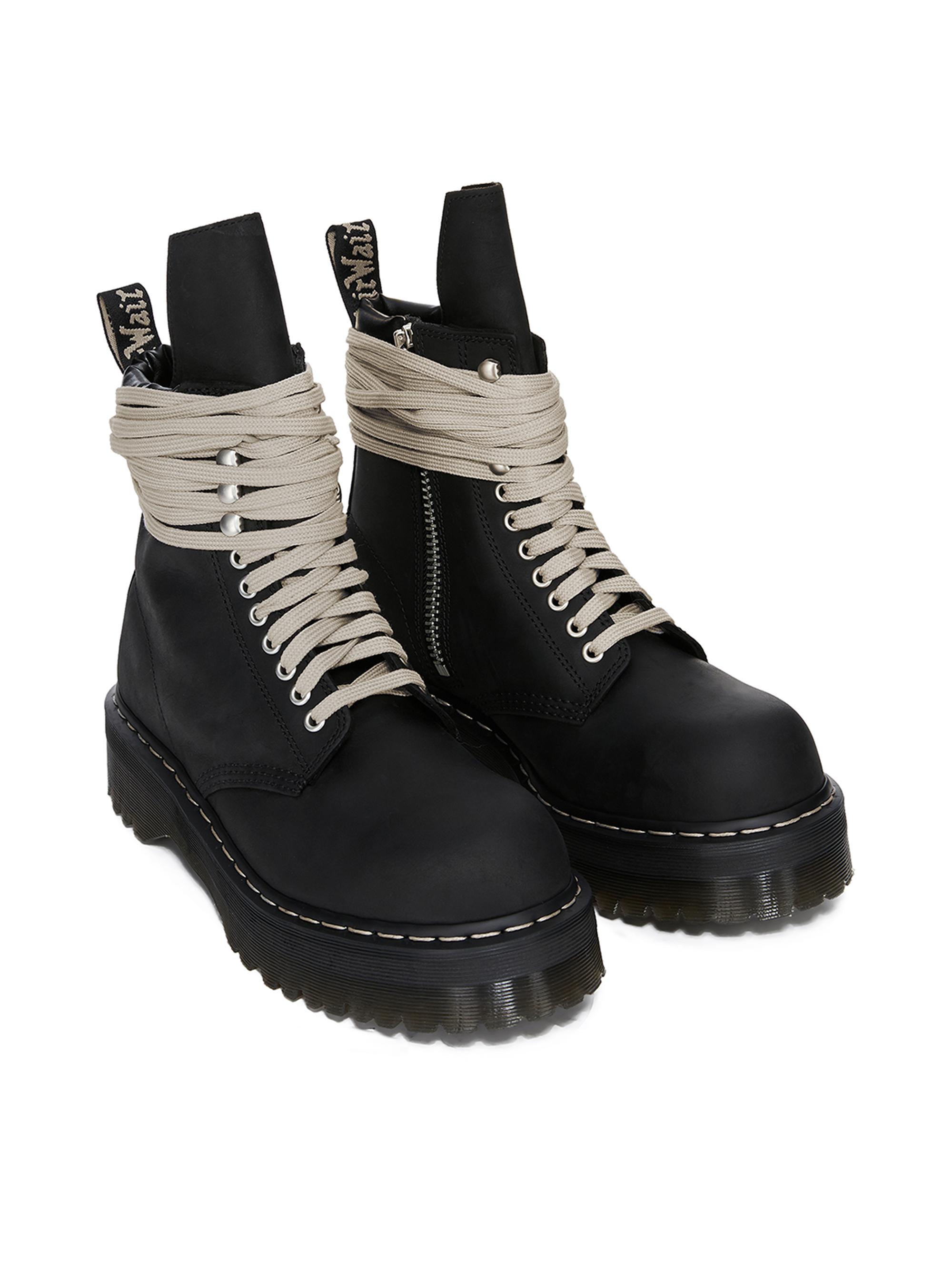Rick Owens Dr. Martens x Rick Owens Quad-Sole Steel-Toe Leather