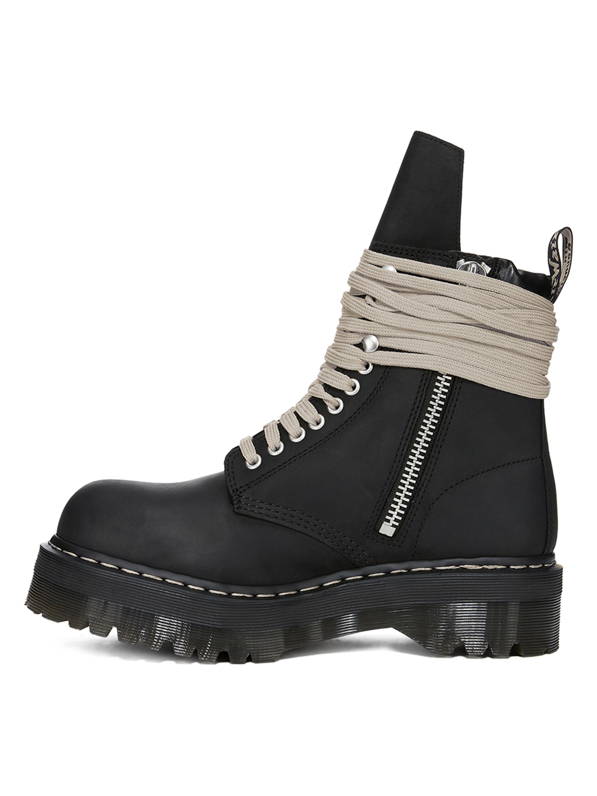Rick Owens Dr. Martens x Rick Owens Quad-Sole Steel-Toe Leather