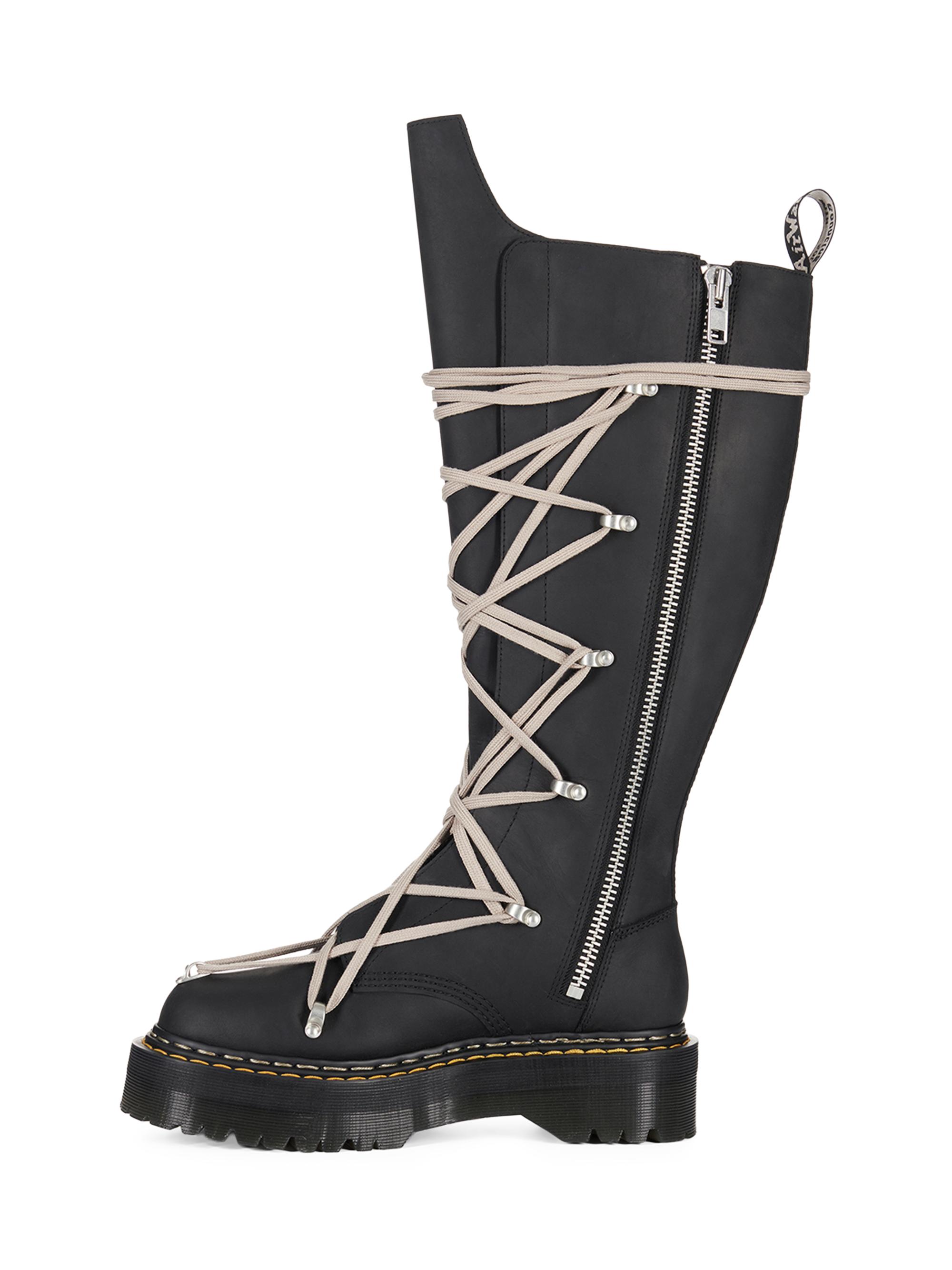 Rick owens × Dr. Martens 18HOLE BOOTS Rick Owens Dr. Martens x Rick Owens 1B60 Quad-Sole Pentalace