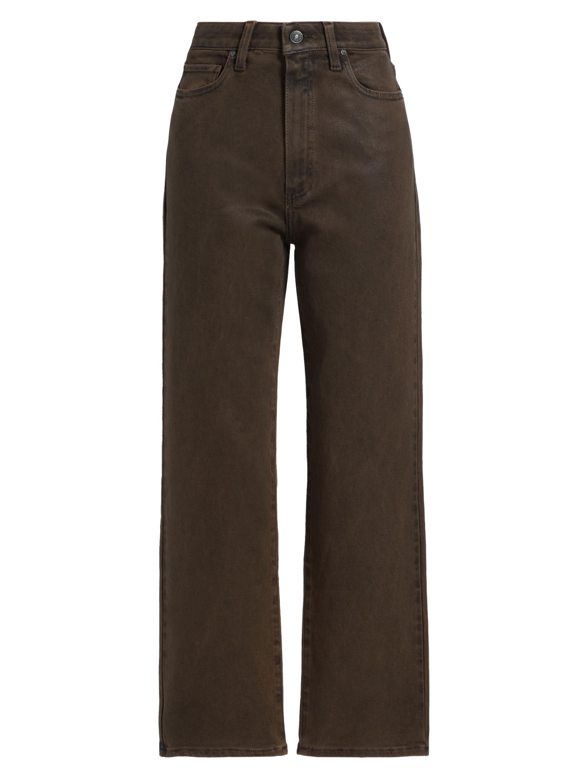 Paige Women's Stevie High-Rise Ankle Jeans - Dark Brown