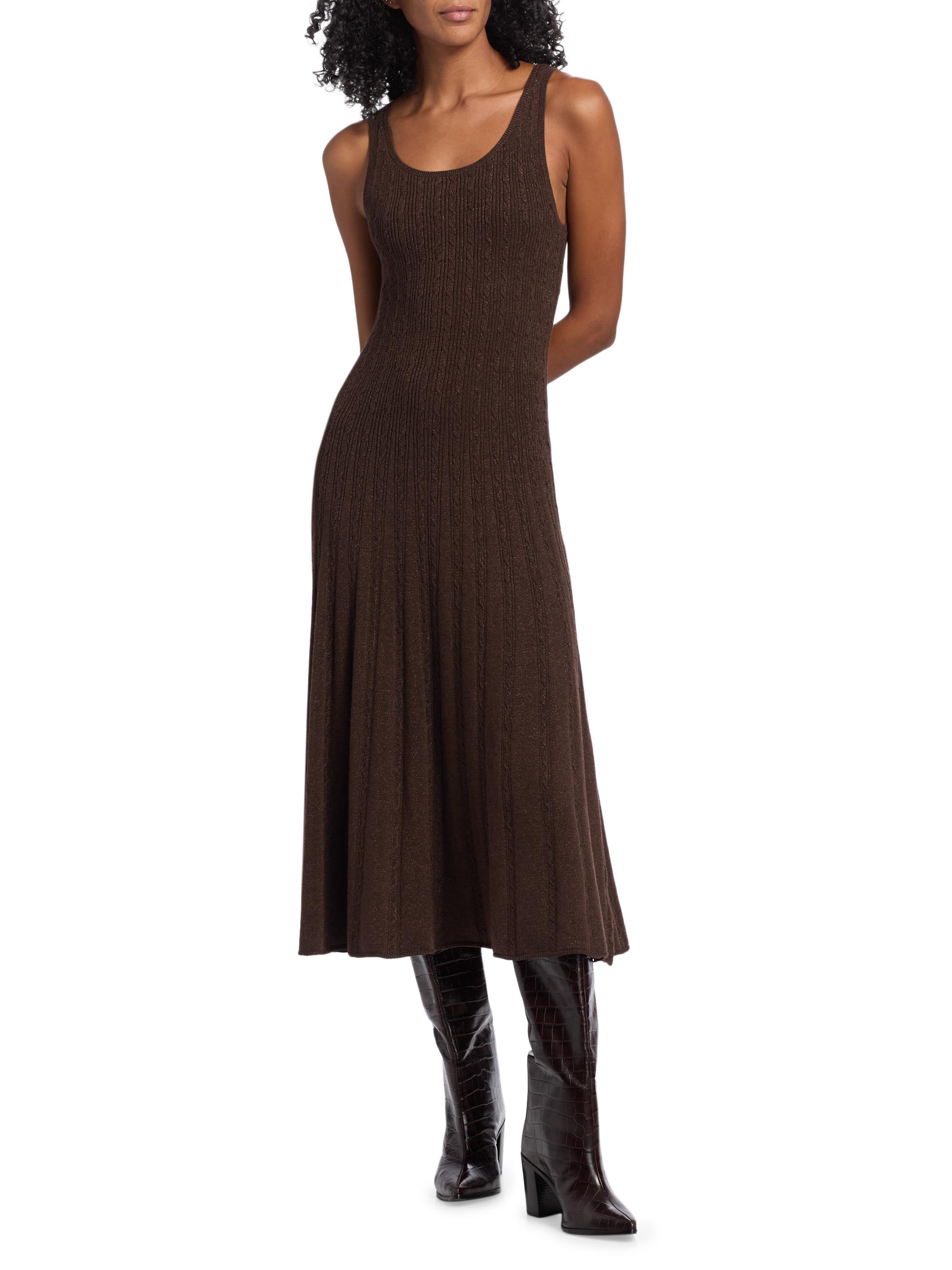 Madeline Dress - Dark Brown Sparkle | Size Large