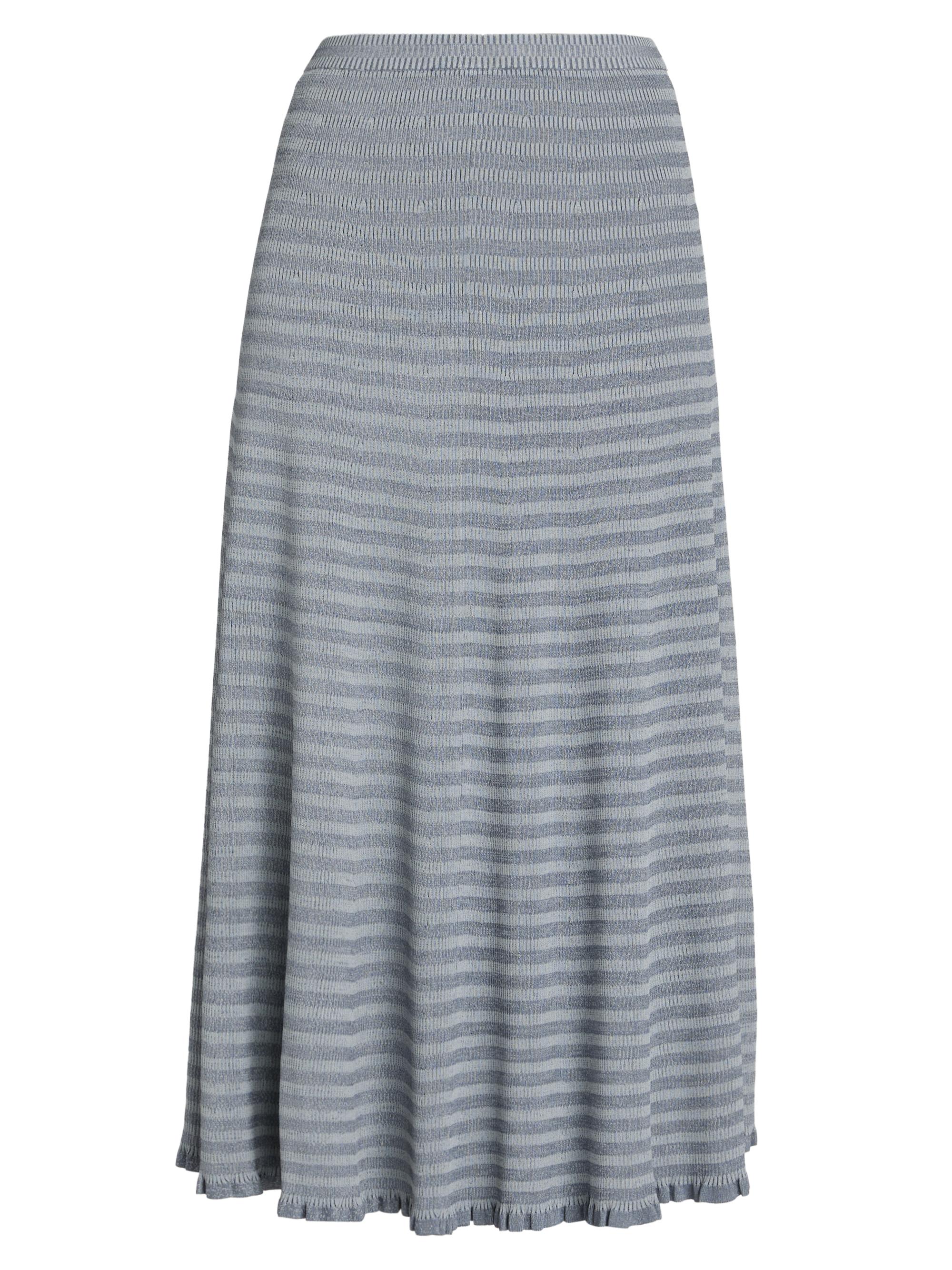 Proenza Schouler White Label Women's Stina Geo Stripe Midi-Skirt - Slate