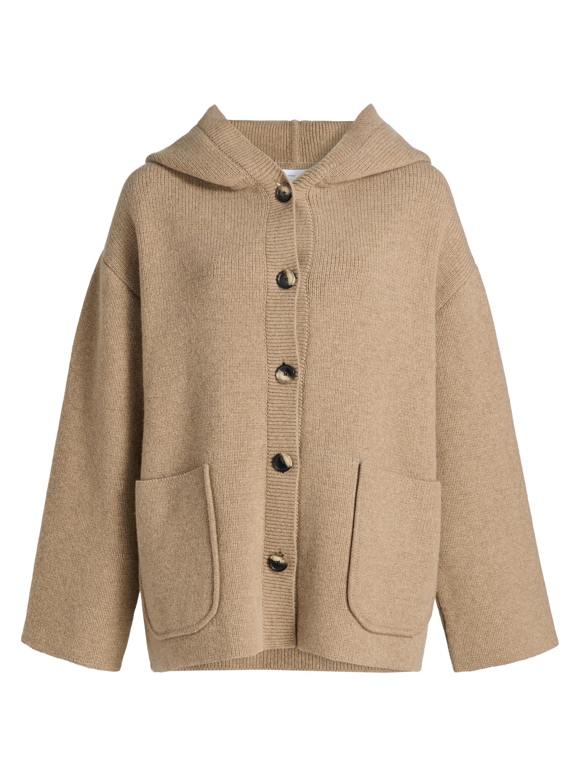 Proenza Schouler White Label Women's White Label Nelly Hooded Merino Wool Jacket - Walnut Melange