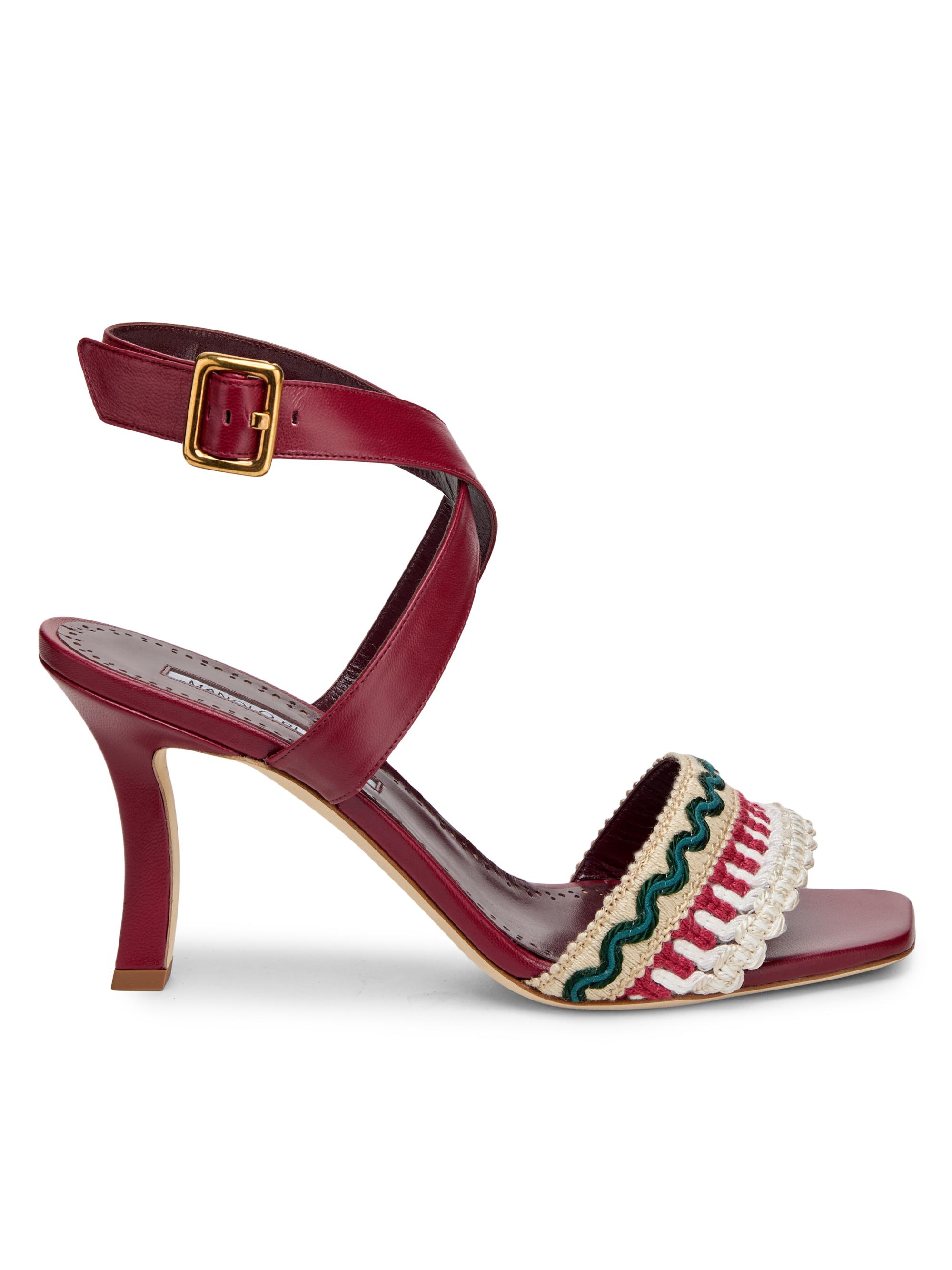 Manolo Blahnik Maysli 70MM Leather Slingback Pumps | Saks Fifth Avenue